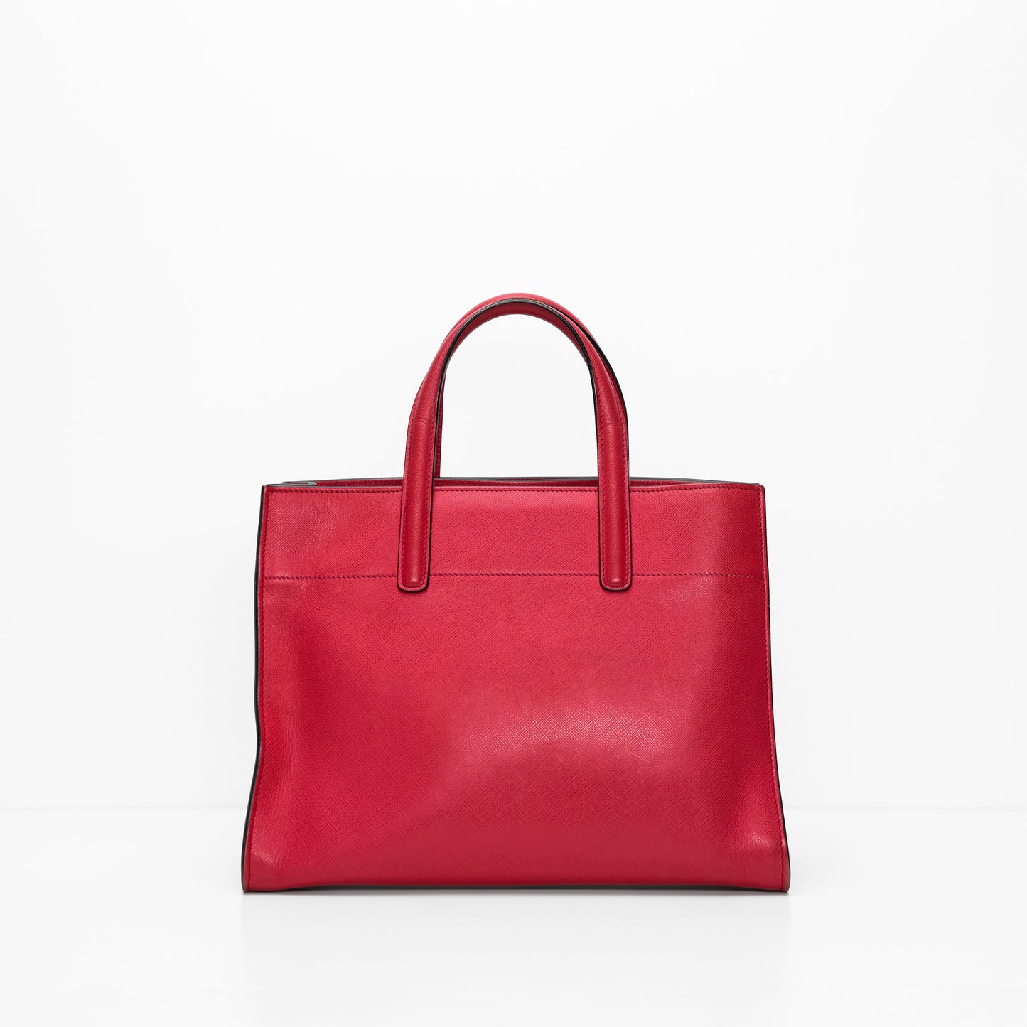 Prada Soft Tote Bag Leather Saffiano Pink