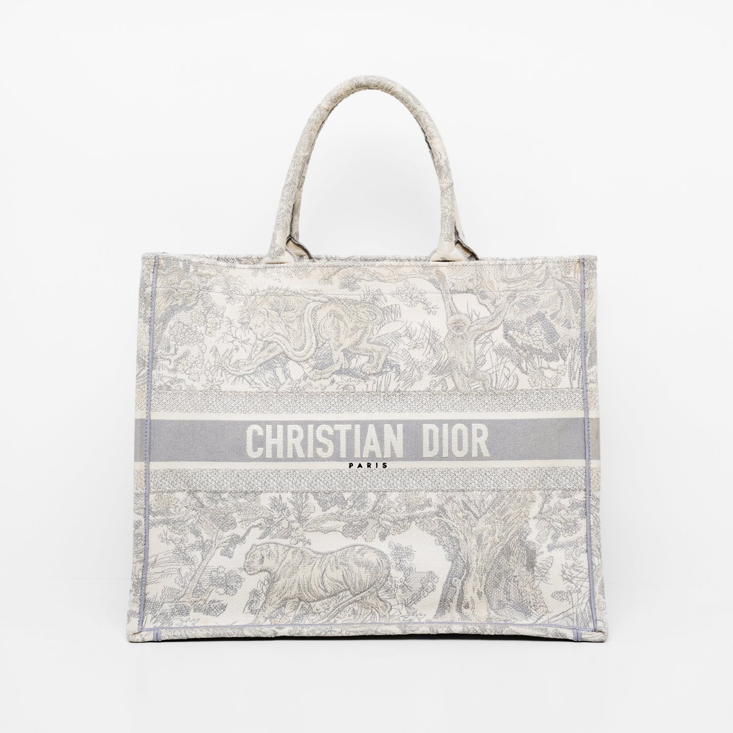 Dior Book Tote In Gray Large Tote Bag