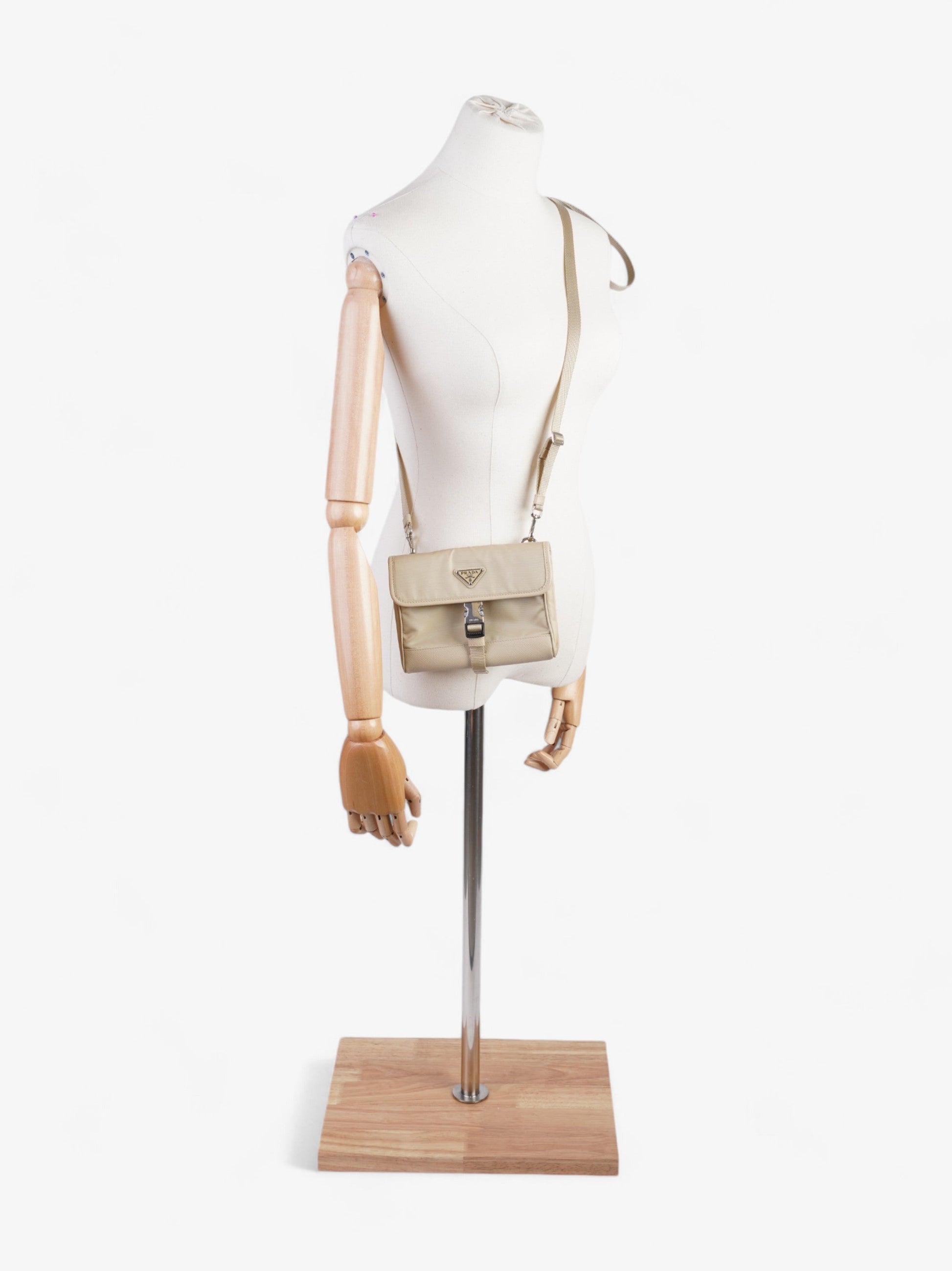 Prada Tessuto Crossbody Sand Re Nylon Crossbody Bag
