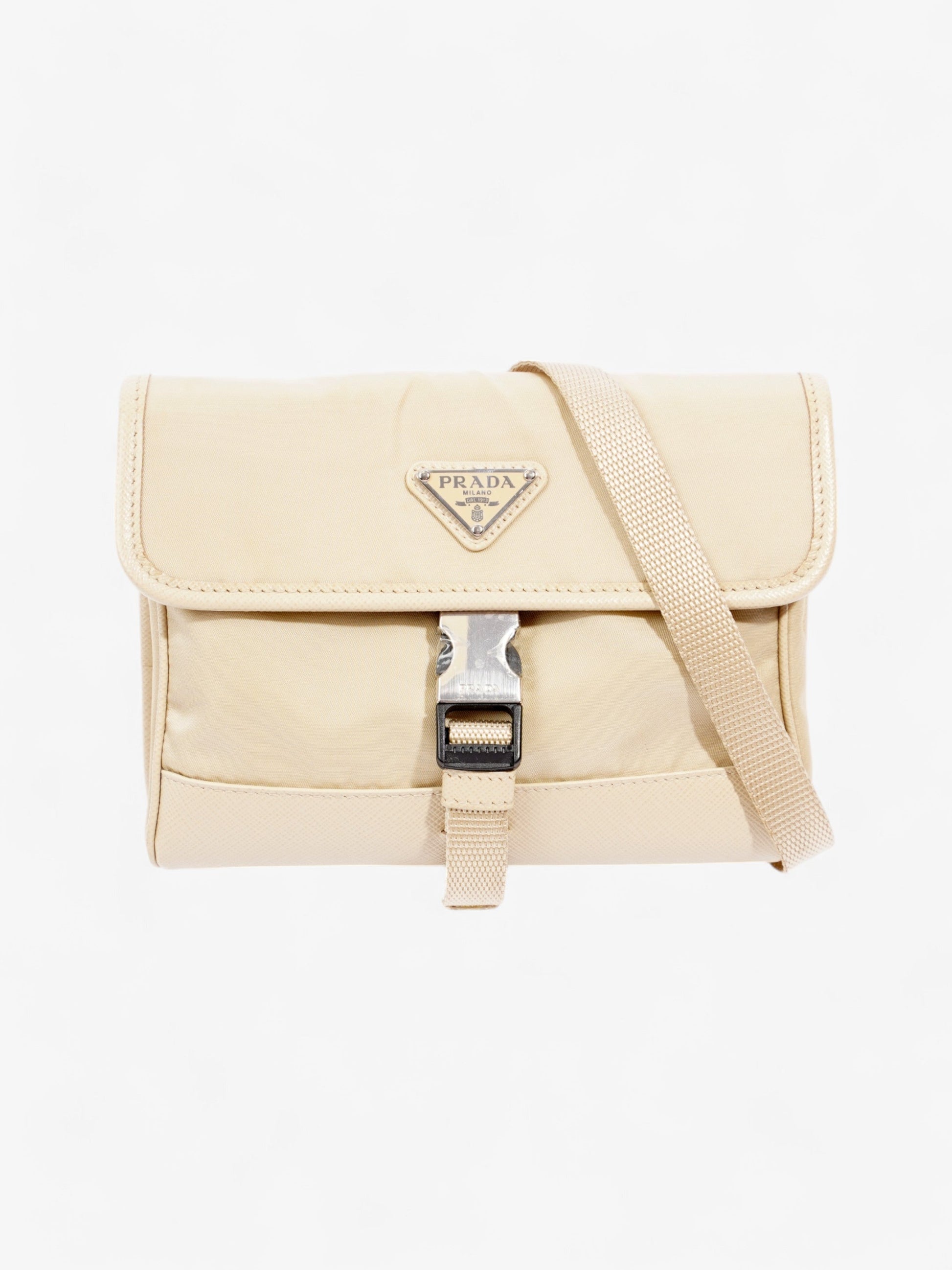 Prada Tessuto Crossbody Sand Re Nylon Crossbody Bag