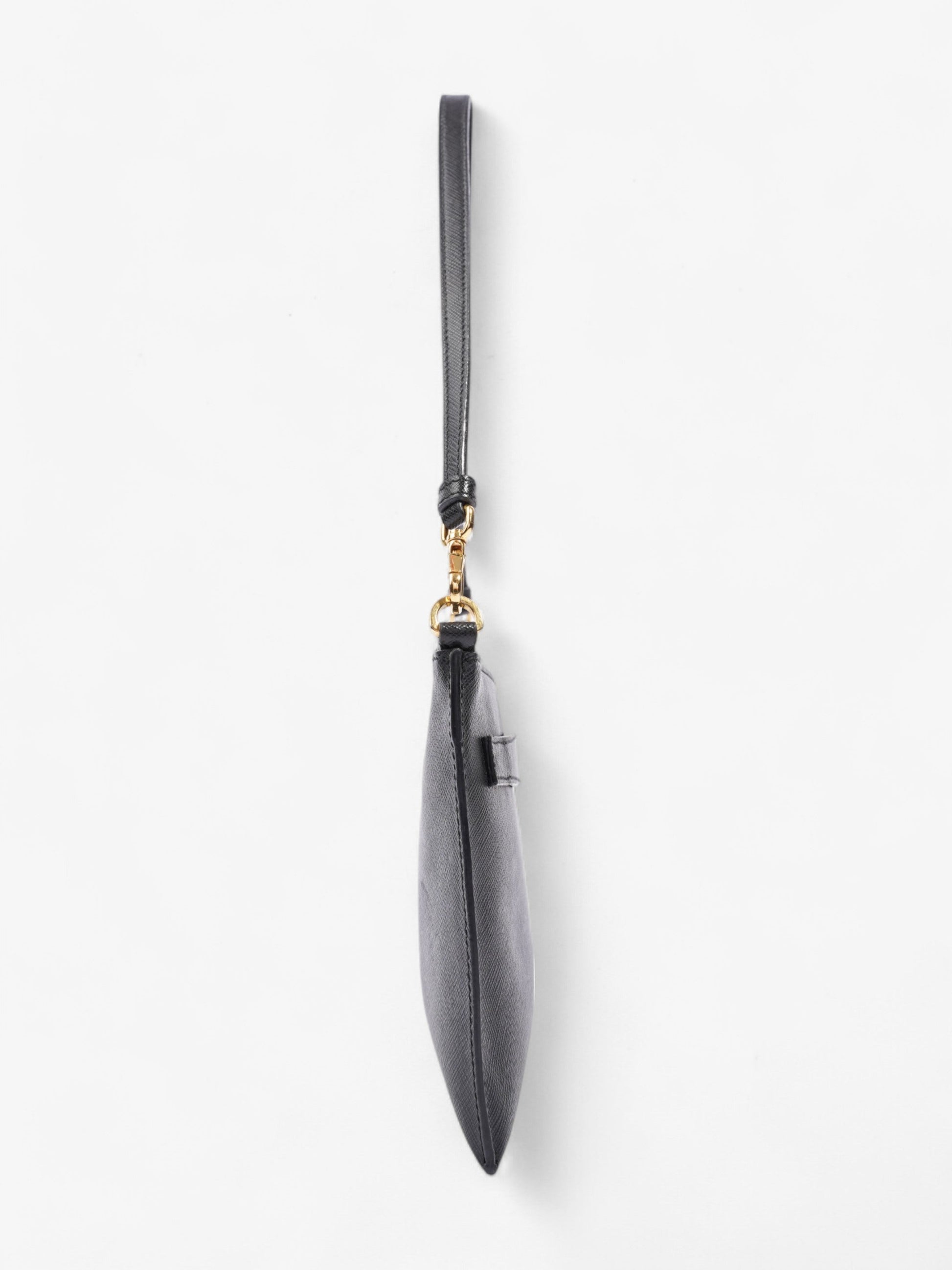 Prada Lux Pochette Shoulder Bag Leather Saffiano Black
