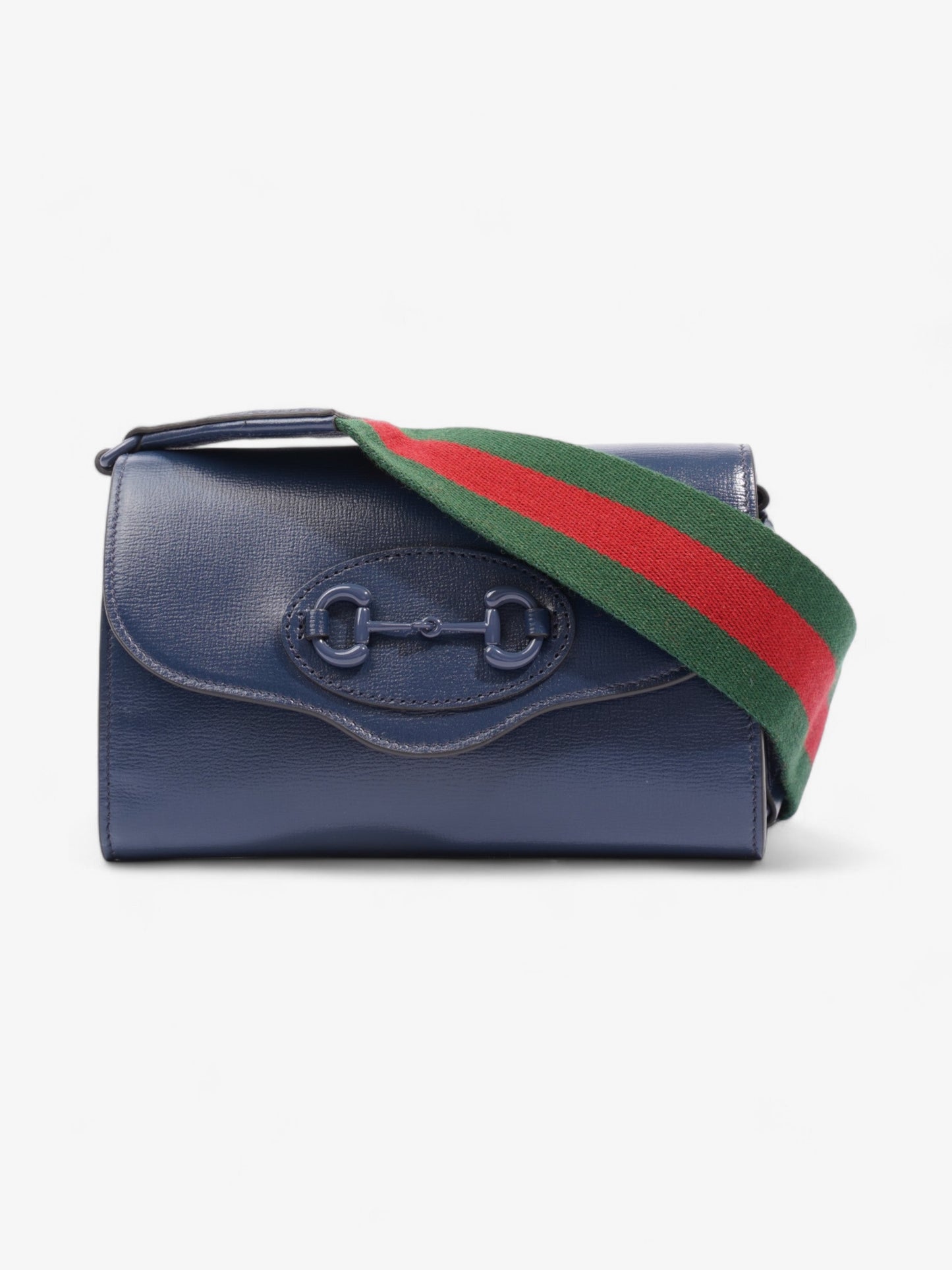 Gucci Horsebit Calfskin Crossbody Bag Leather Blue