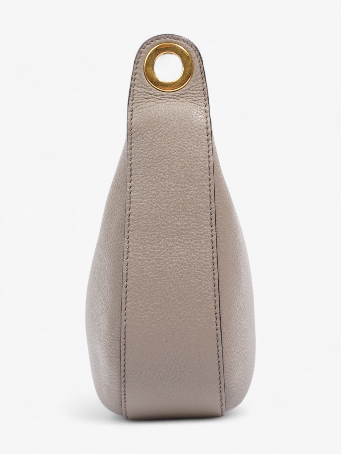 Prada Zipped Hobo Taupe Calfskin Leather Crossbody Bag Taupe Calfskin Leather