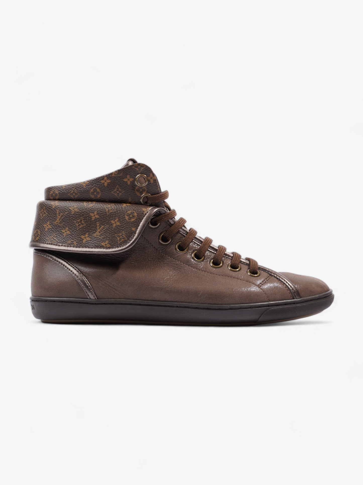Louis Vuitton Brea Fold Over High-tops EU Monogram Canvas Brown Handbag