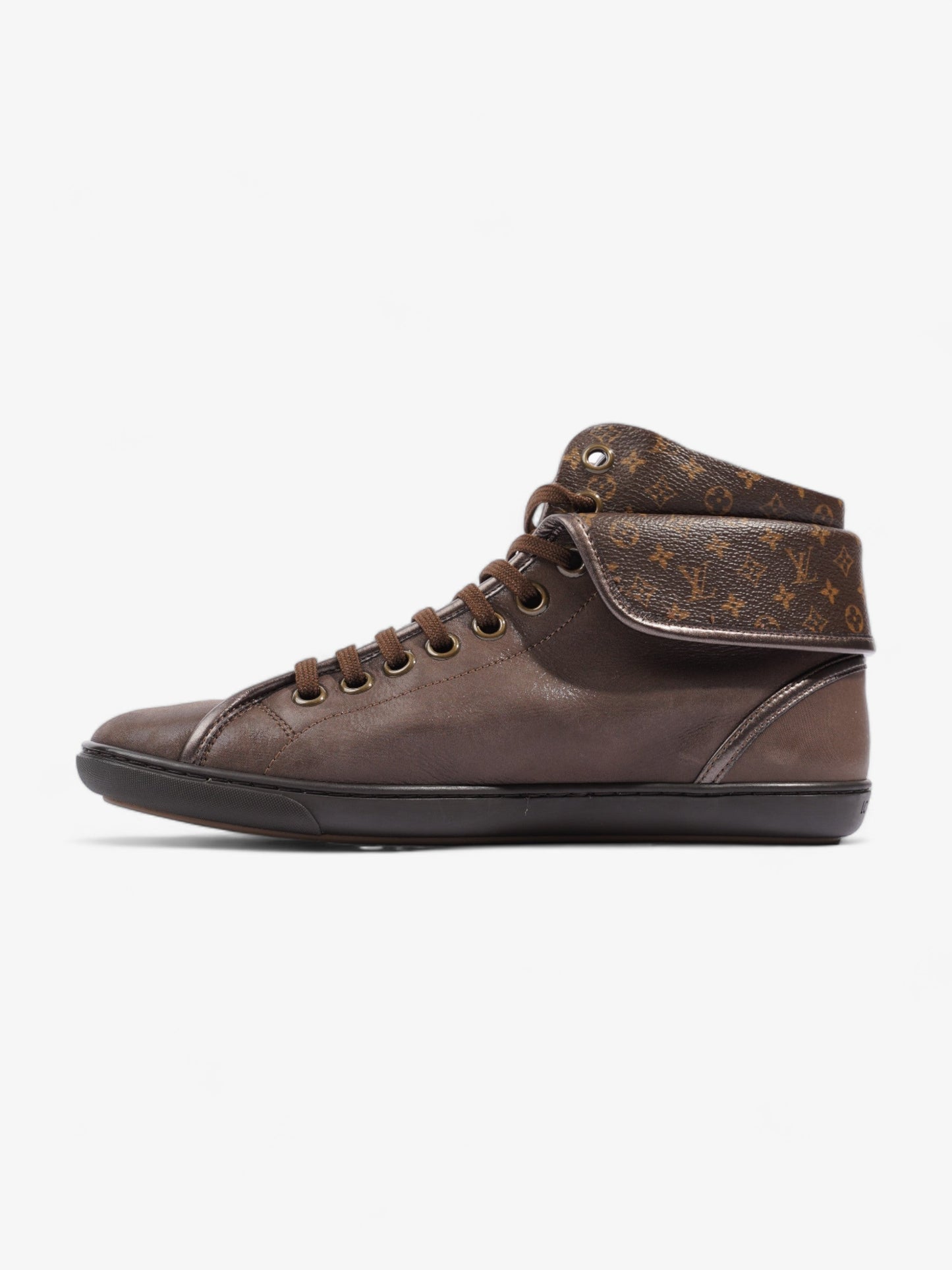 Louis Vuitton Brea Fold Over High-tops EU Monogram Canvas Brown Handbag