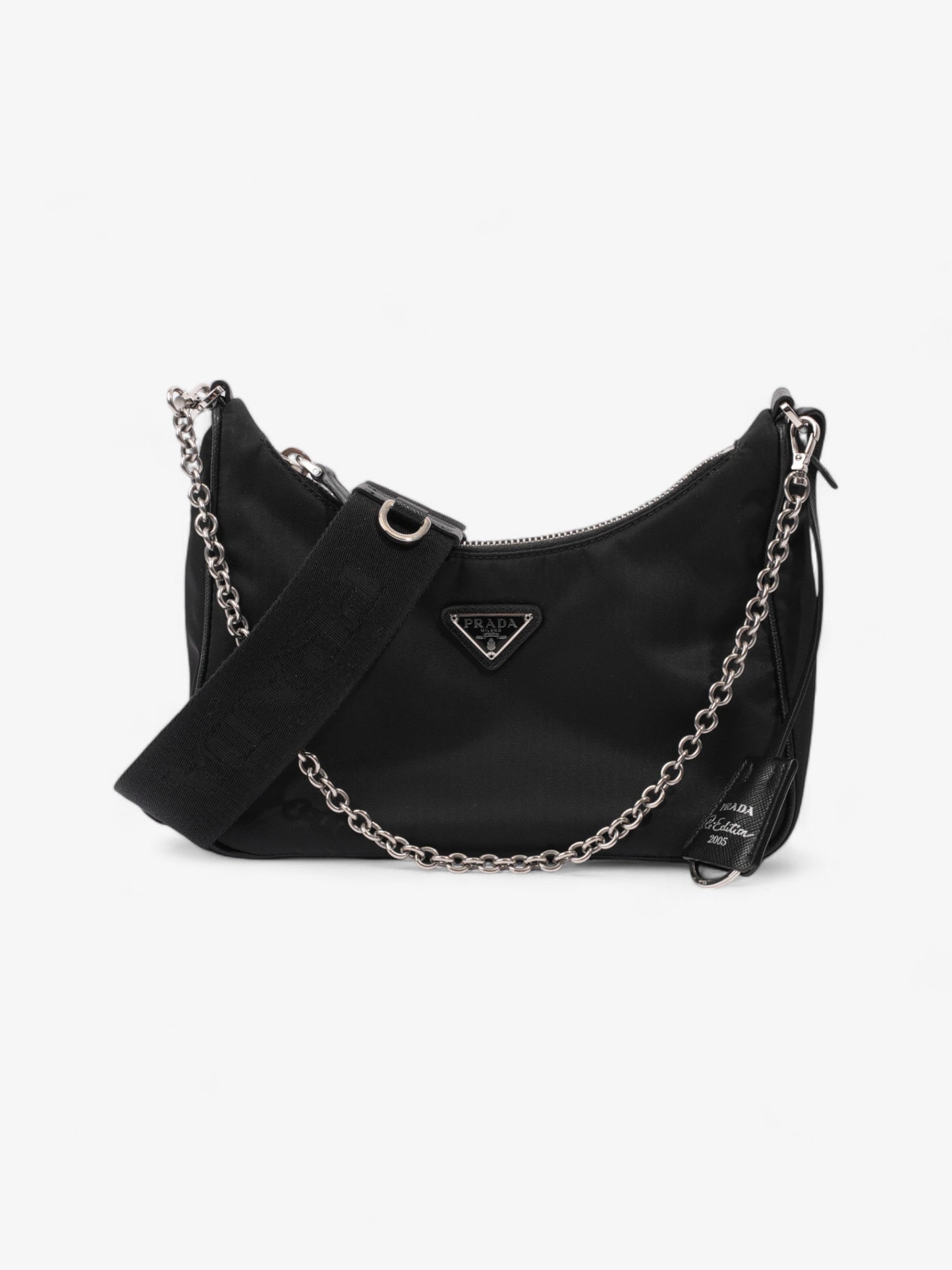 Prada Re Edition Crossbody Bag Nylon Black Black Nylon 2