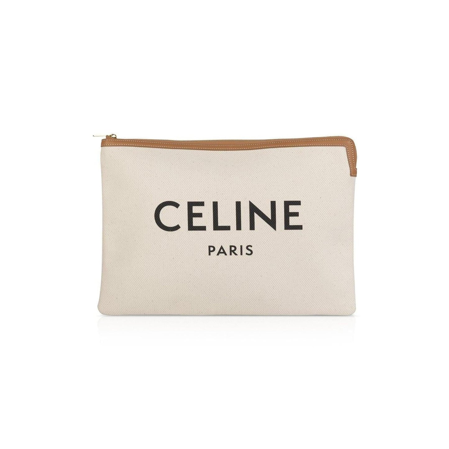 Celine Printed Pouch Clutch Handbag Canvas Large Clutch Bag