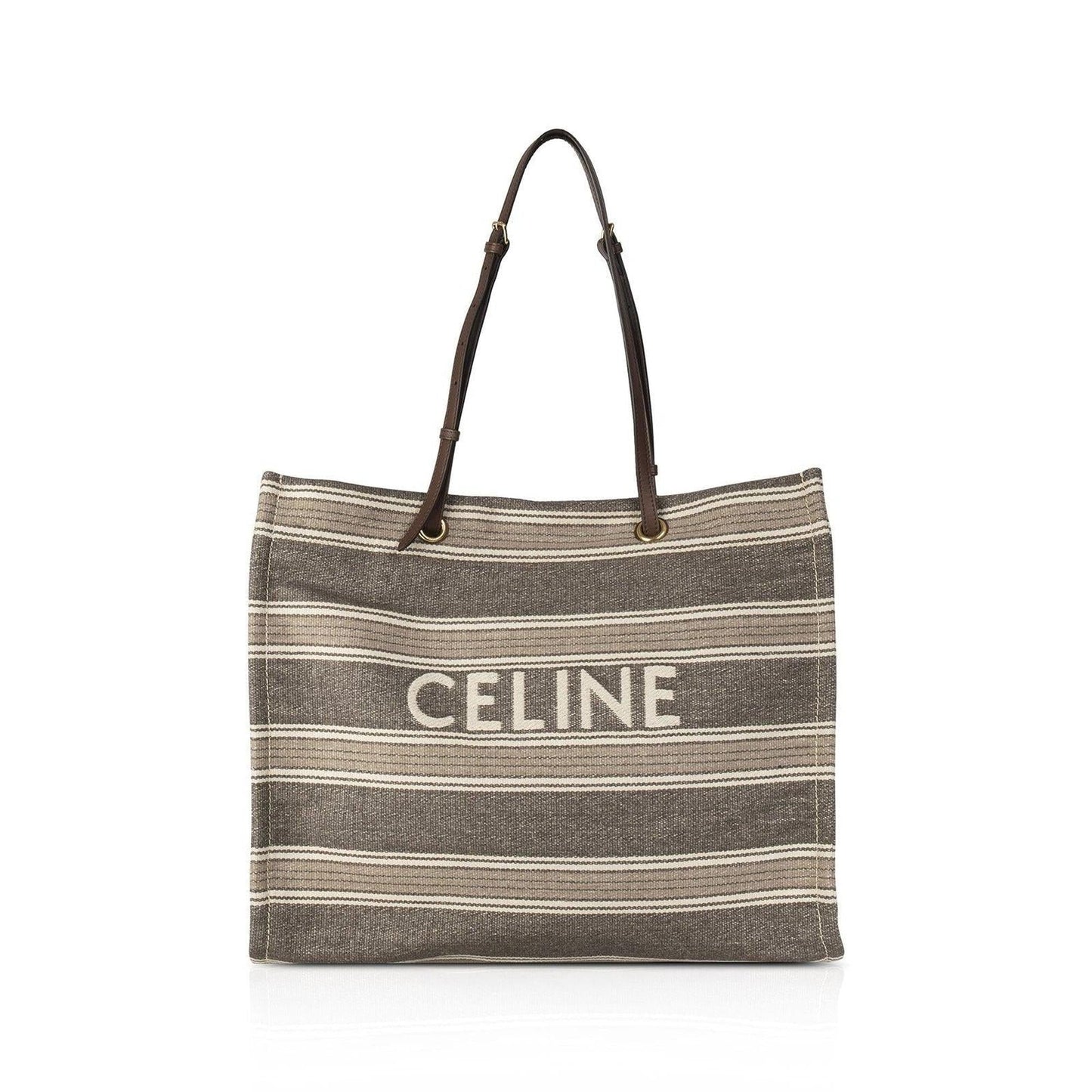 Celine Striped Jacquard Cabas Tote Handbag Tote Bag