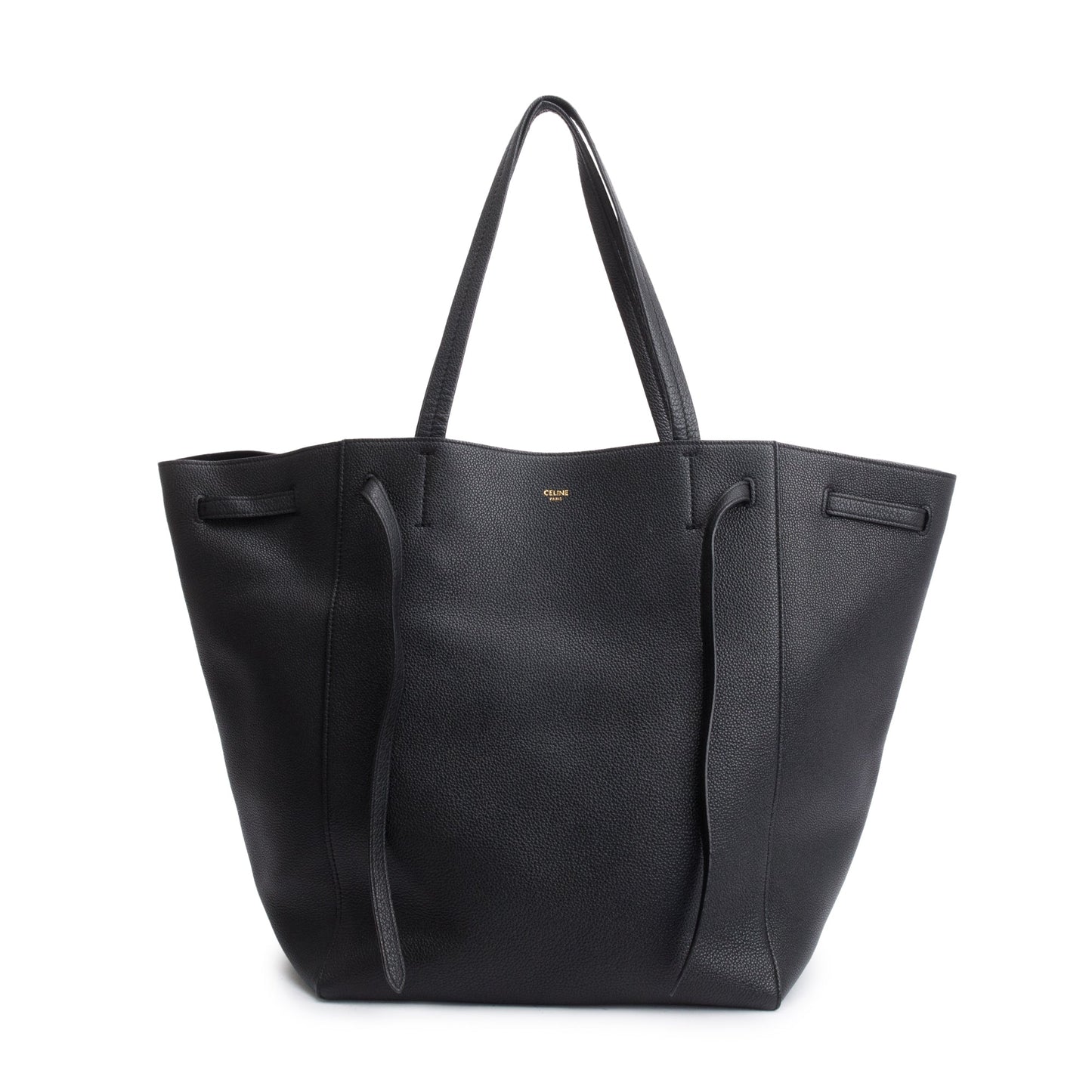 Celine Soft Grained Calfskin Cabas Phantom Tote Handbag Black Medium Tote Bag