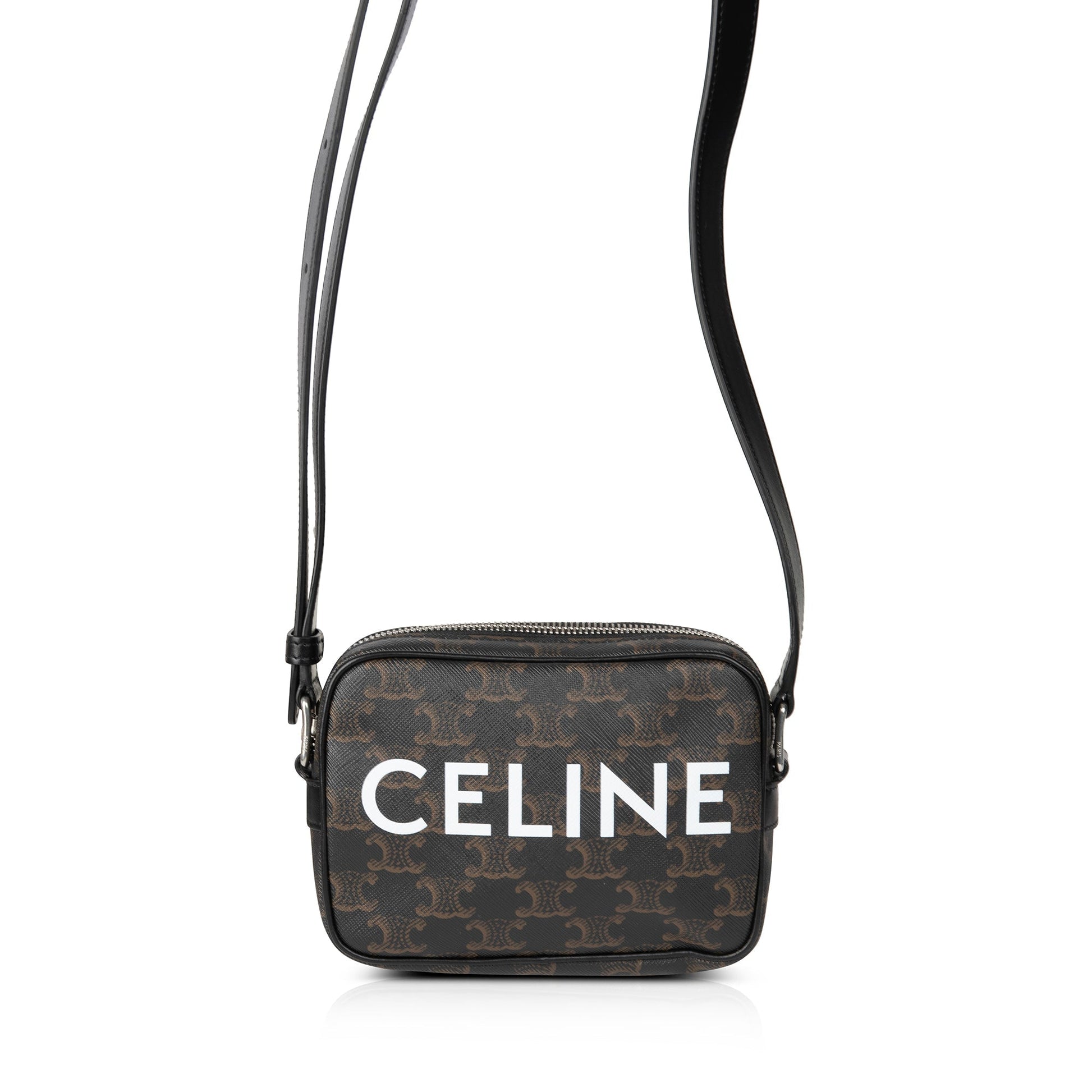 Celine Triomphe Messenger Bag With Print Canvas Mini Travel Bag