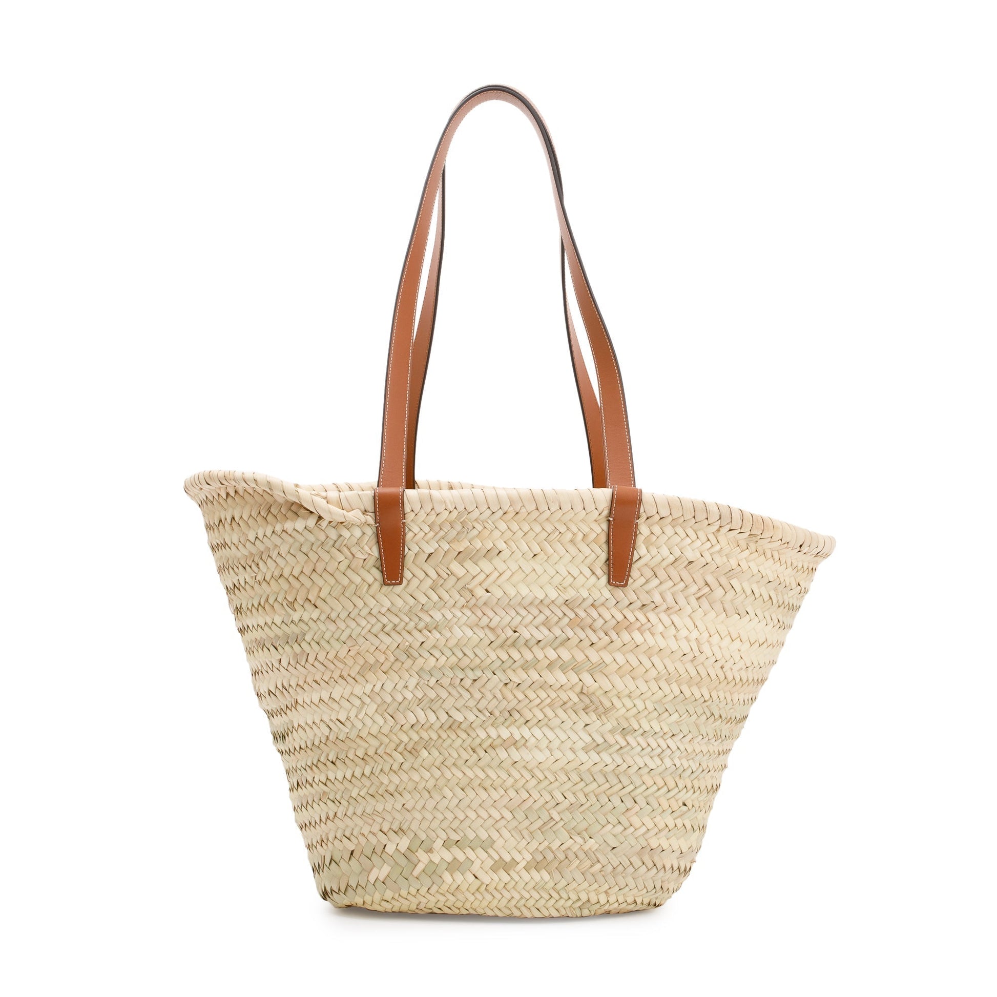 Celine Neutral Triomphe Panier Tote Handbag Raffia Large Tote Bag