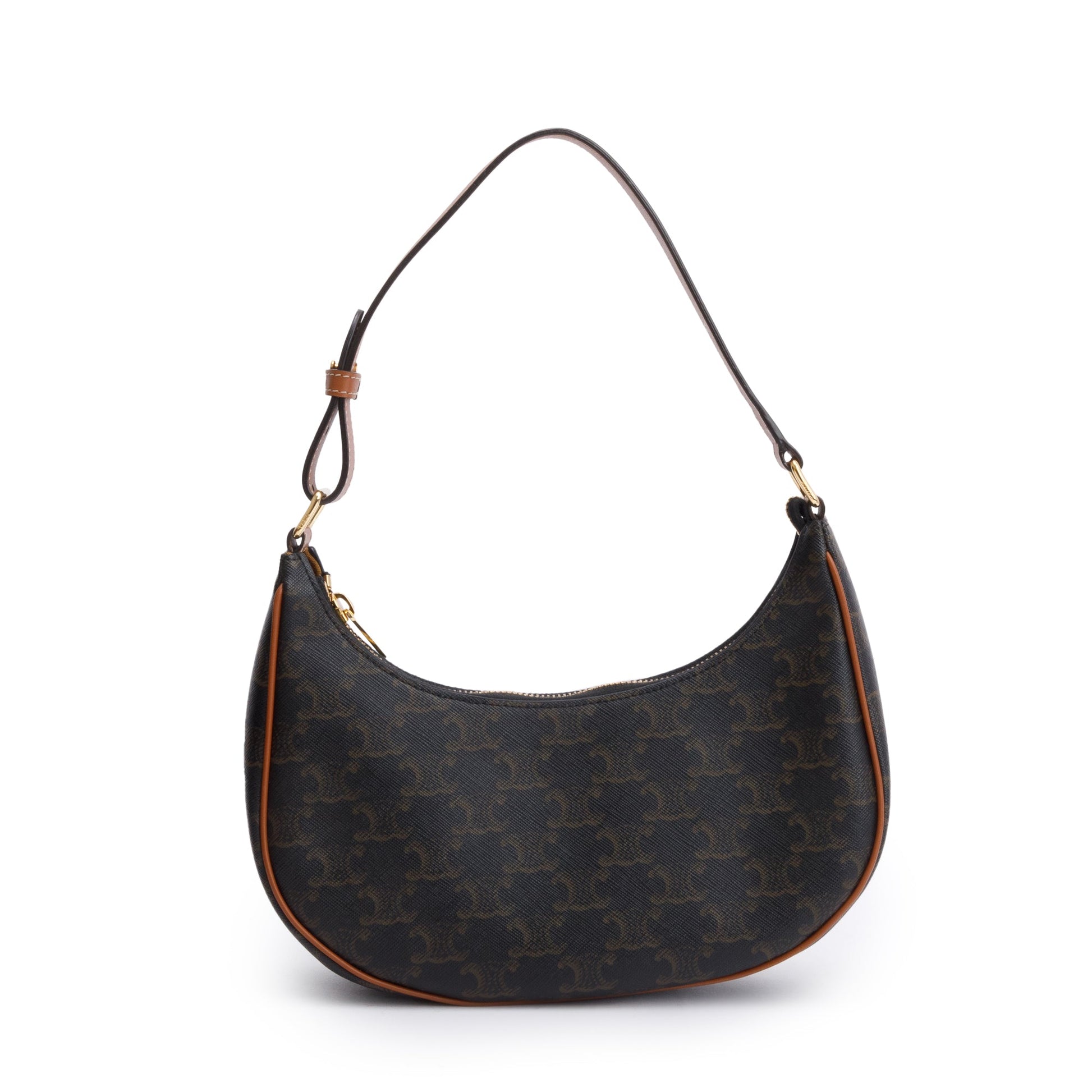 Celine Triomphe Ava Shoulder Bag Canvas Brown