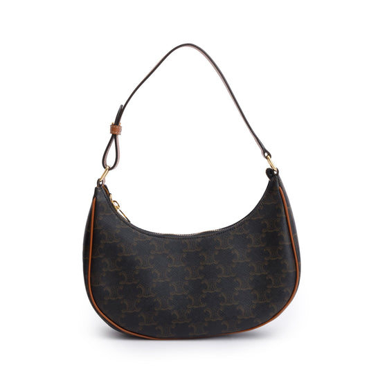 Celine Triomphe Ava Shoulder Bag Canvas Brown
