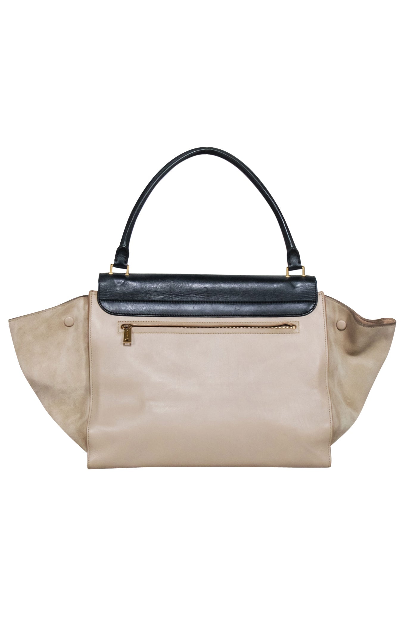 Luxury & Trapeze Tote Bag Black Beige