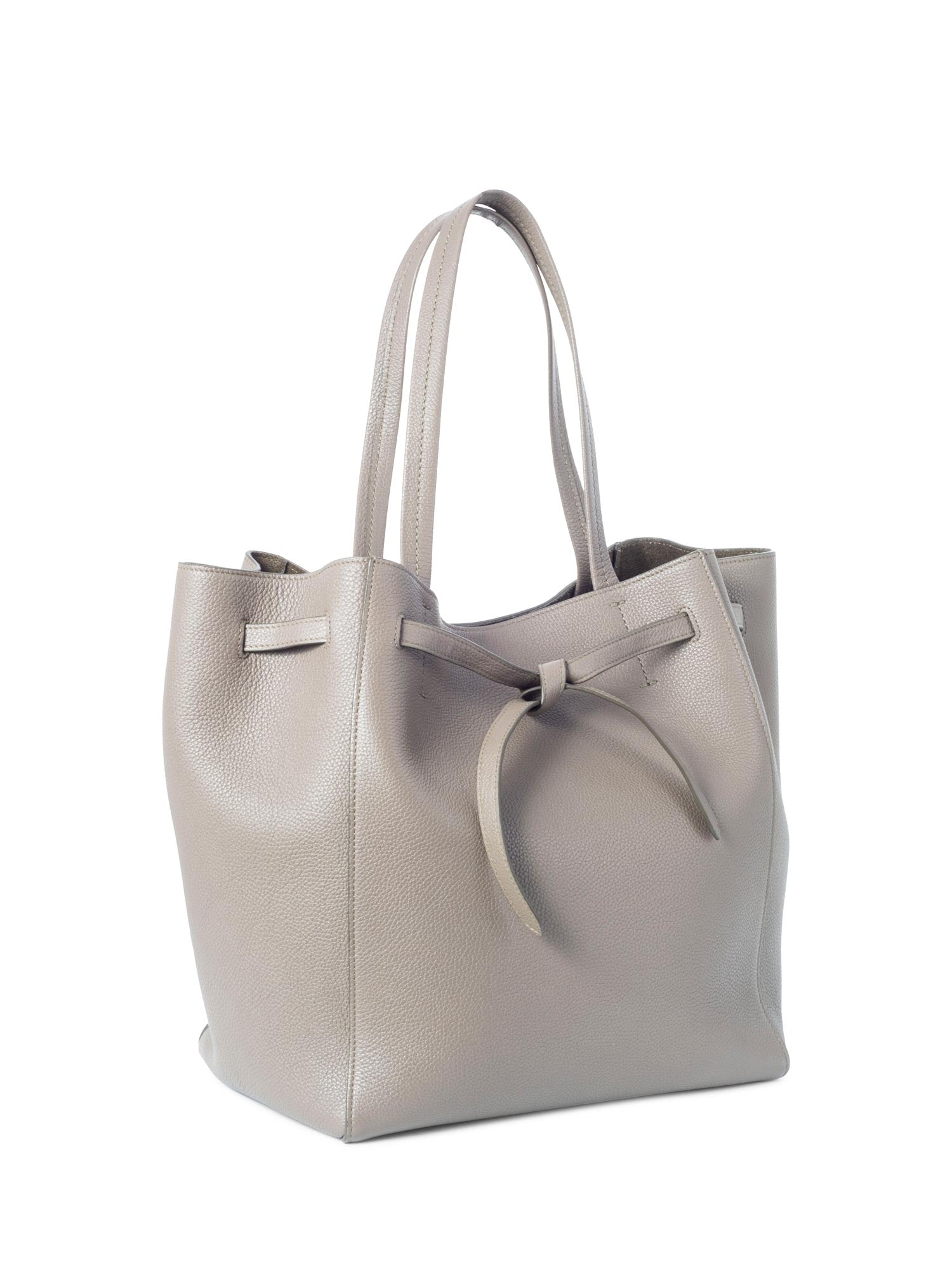 Luxury Calfskin Cabas Phantom Bag Taupe Small Travel Bag