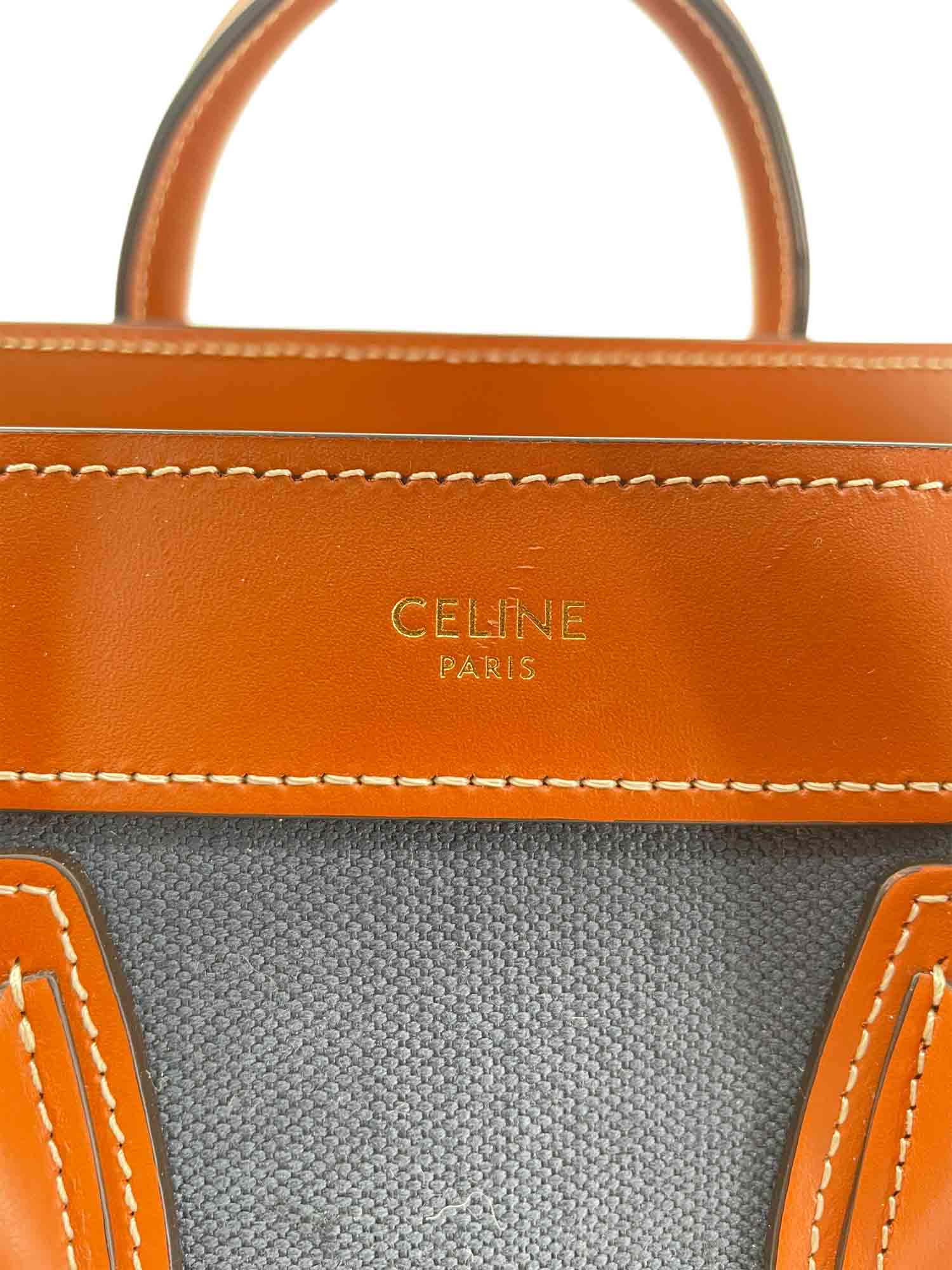 Luxury Nano Luggage Bag Leather Denim Travel Bag
