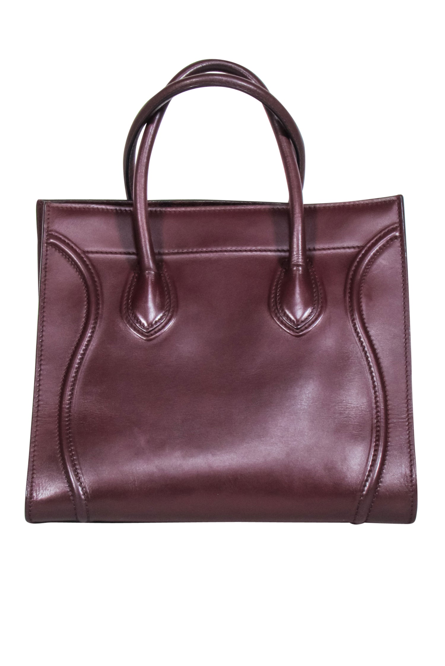 Luxury Maroon Phantom Luggage Tote Handbag Leather Tote Bag