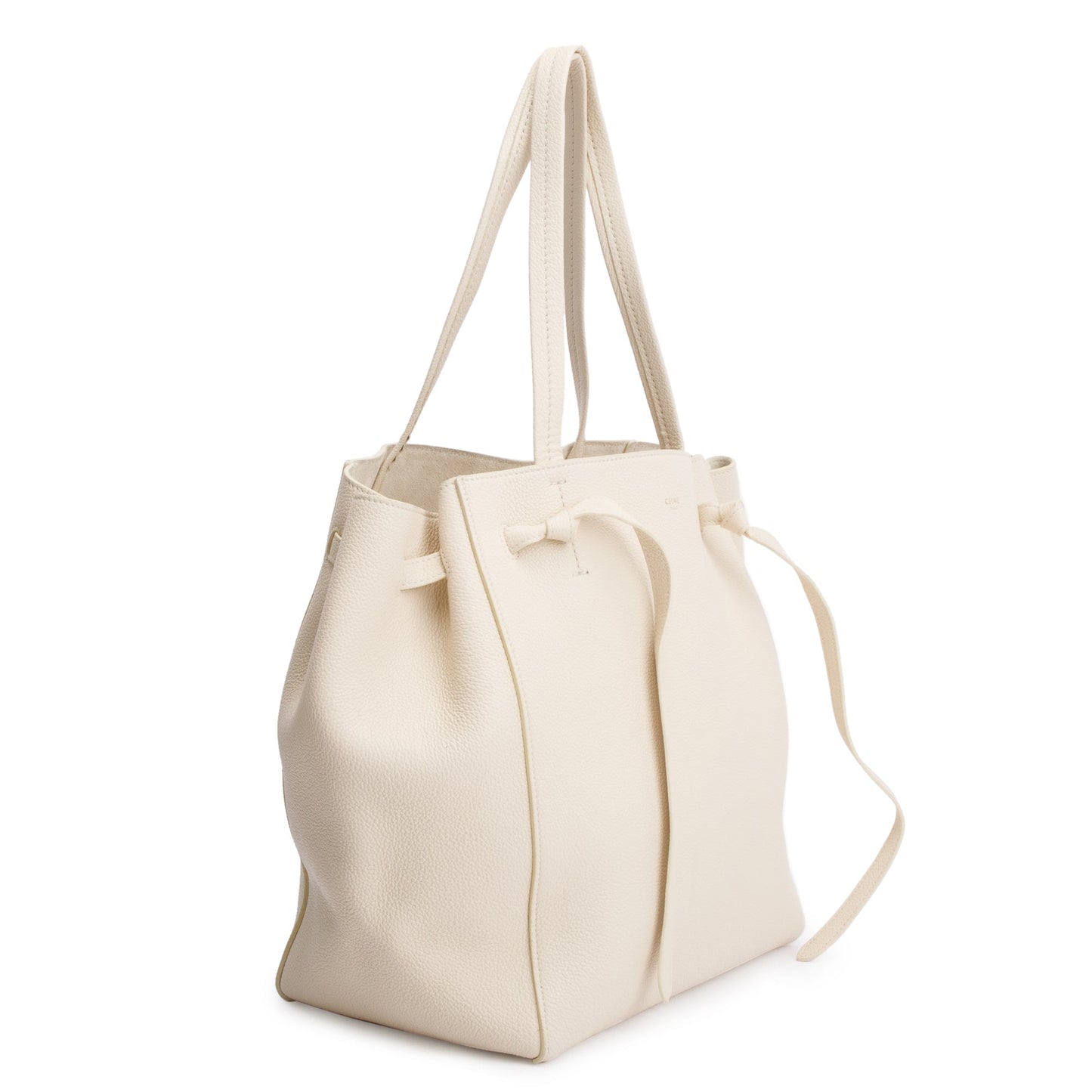 Celine Neutral Soft Grained Calfskin Cabas Phantom Tote Small Tote Bag