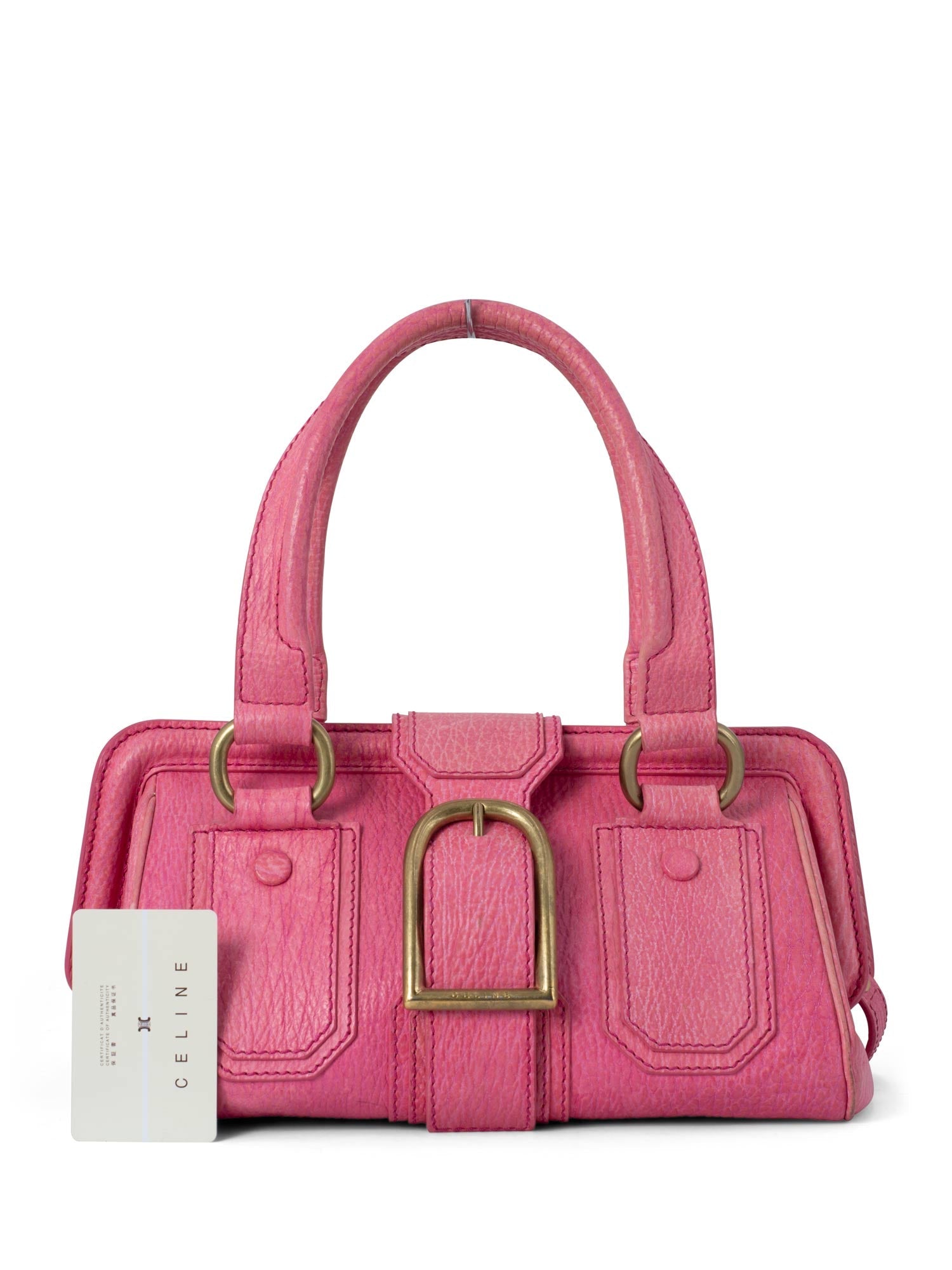 Luxury Pebble Ella Doctor Bag Leather Pink Travel Bag