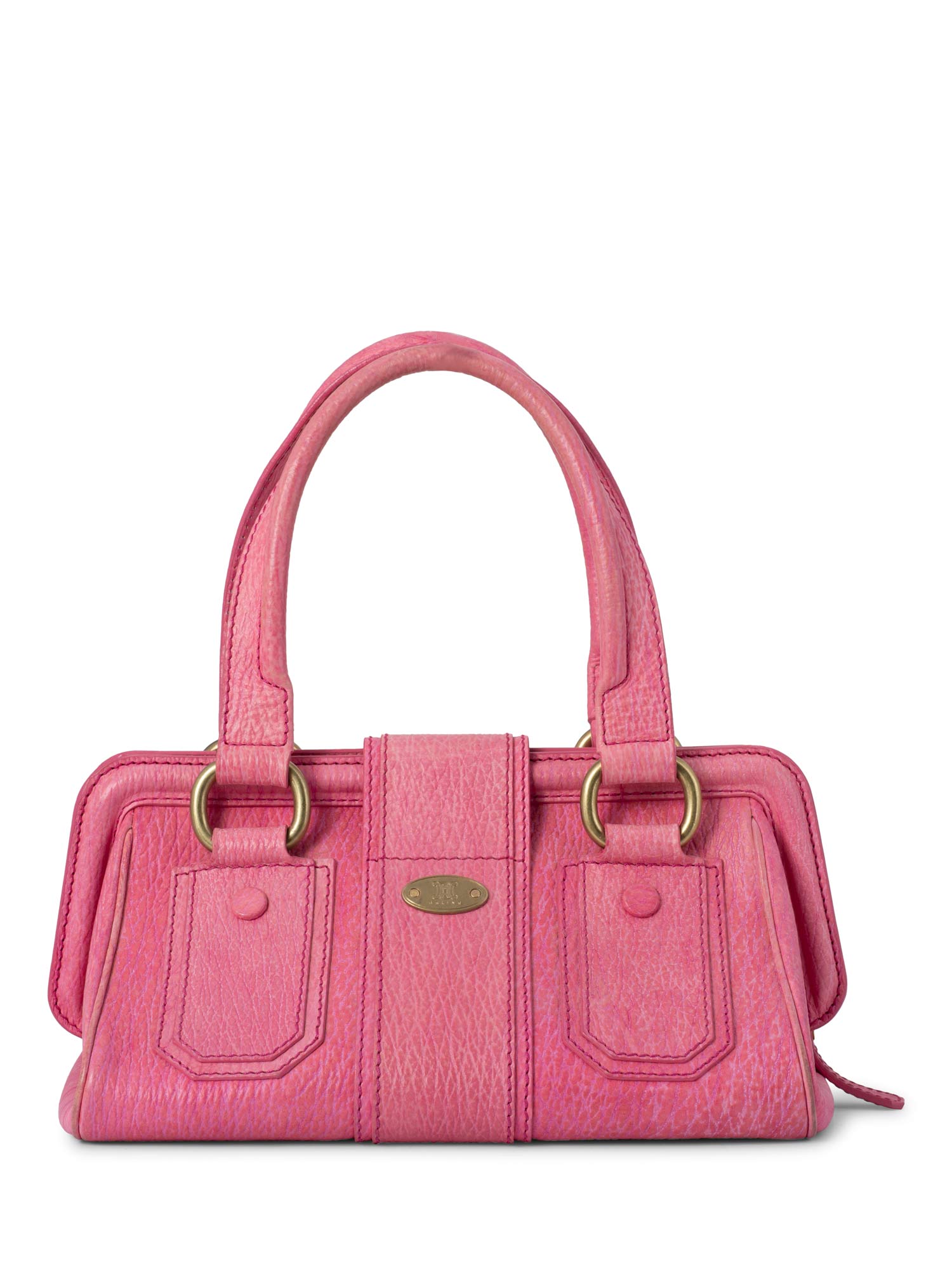 Luxury Pebble Ella Doctor Bag Leather Pink Travel Bag