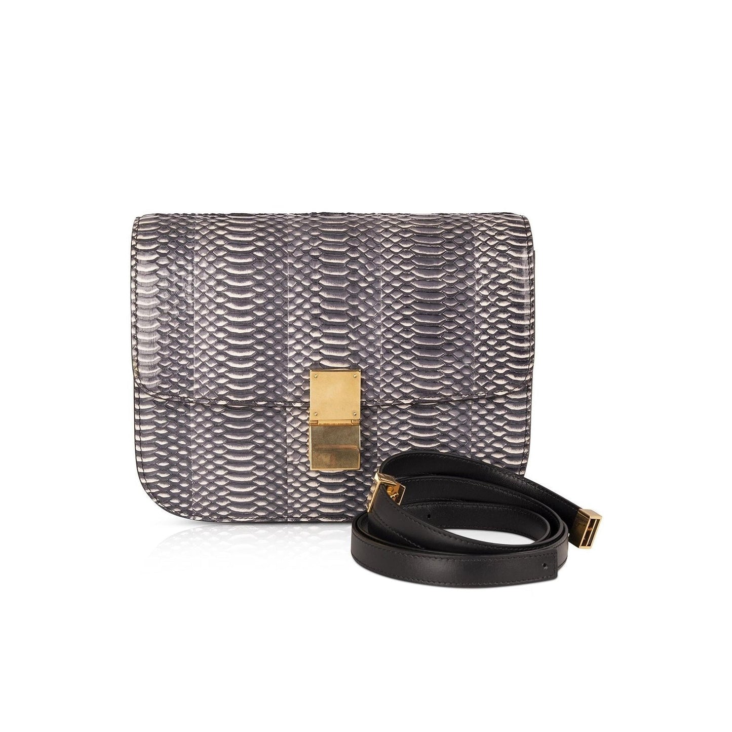 Celine Python Classic Box Bag Medium Travel Bag