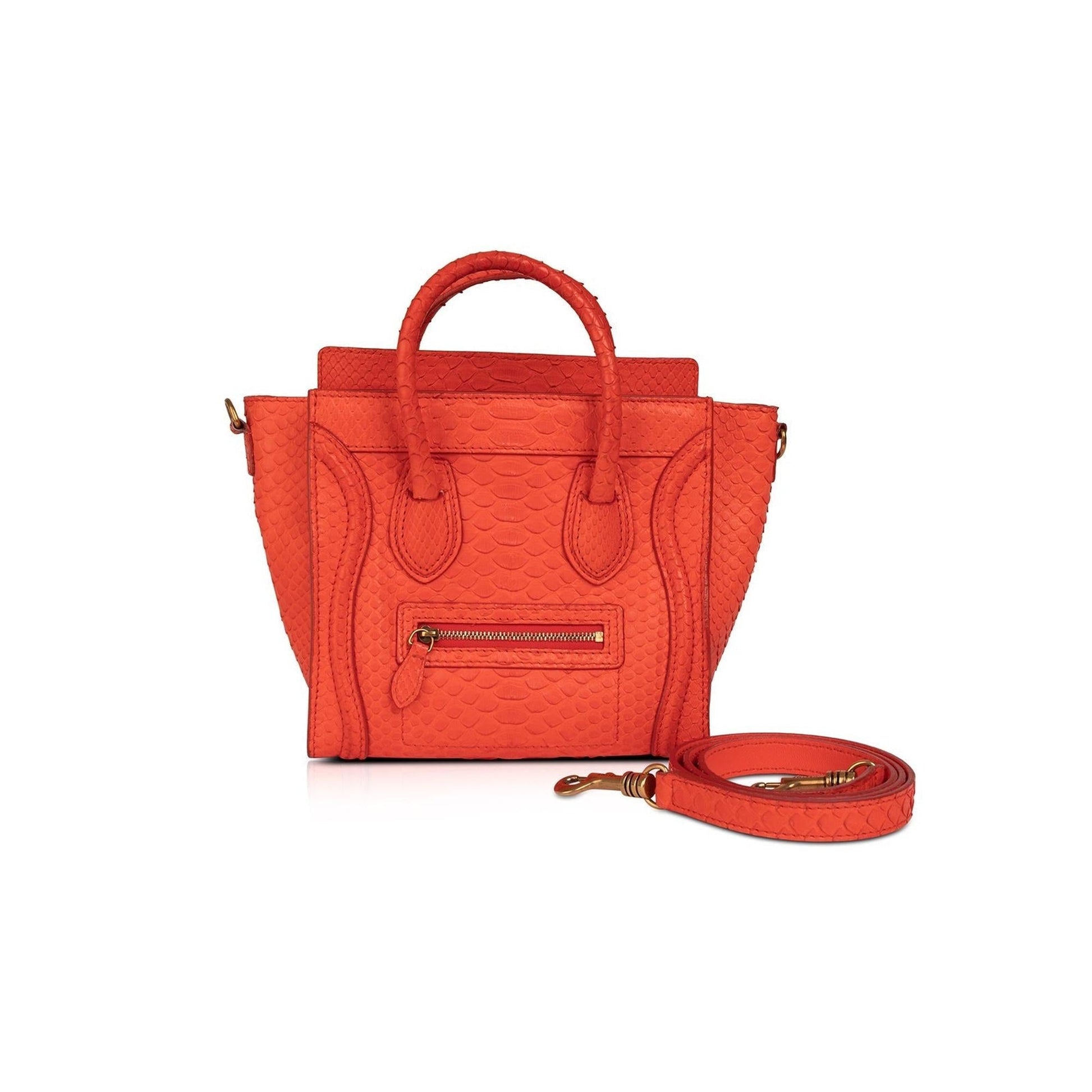 Celine Python Nano Luggage Tote Handbag Tote Bag