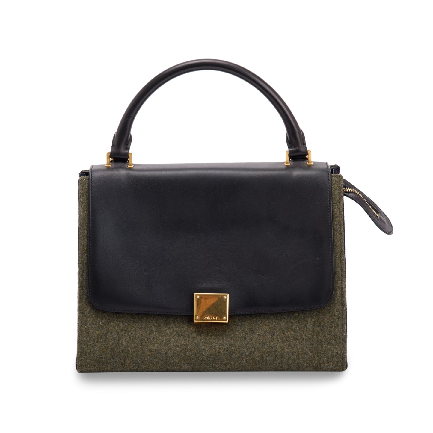 Celine Tricolour Wool Trapeze Bag Small Travel Bag