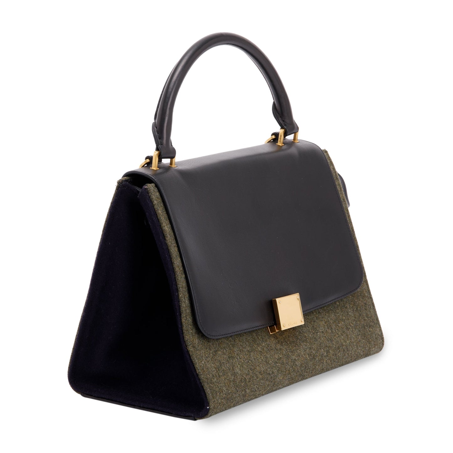 Celine Tricolour Wool Trapeze Bag Small Travel Bag