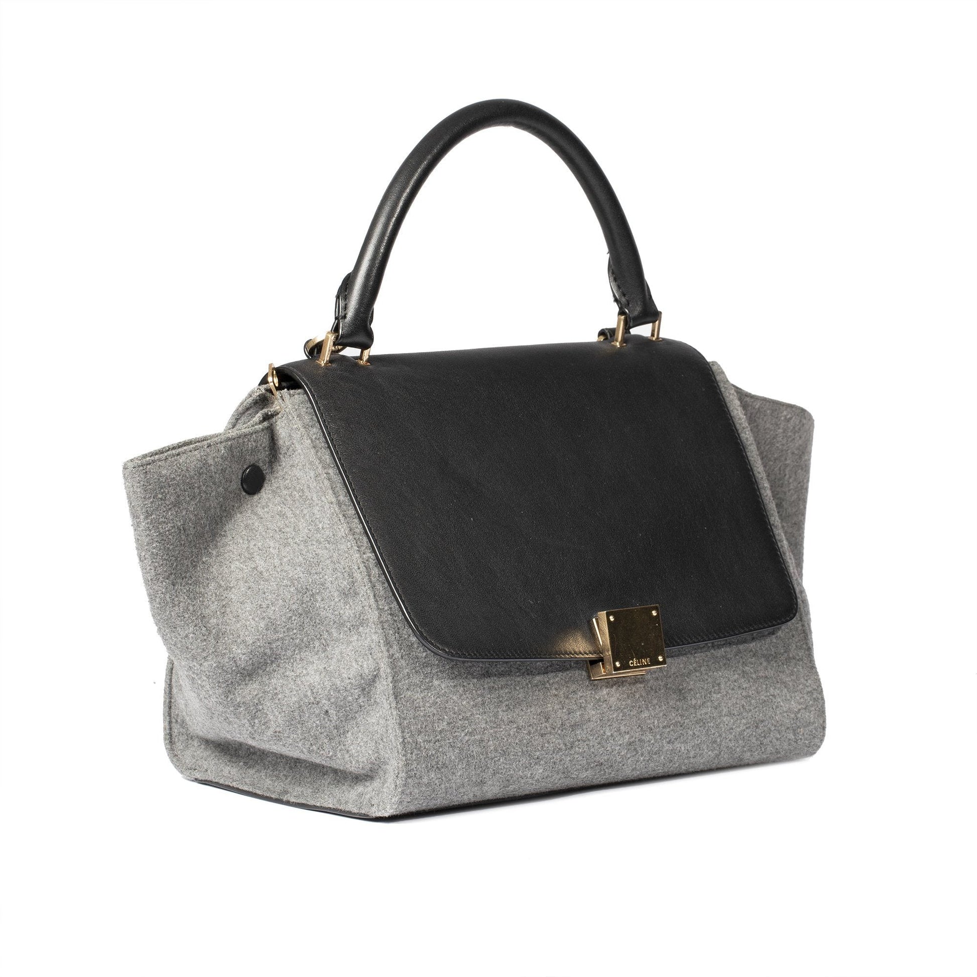 Celine Wool Trapeze Bag Small Travel Bag