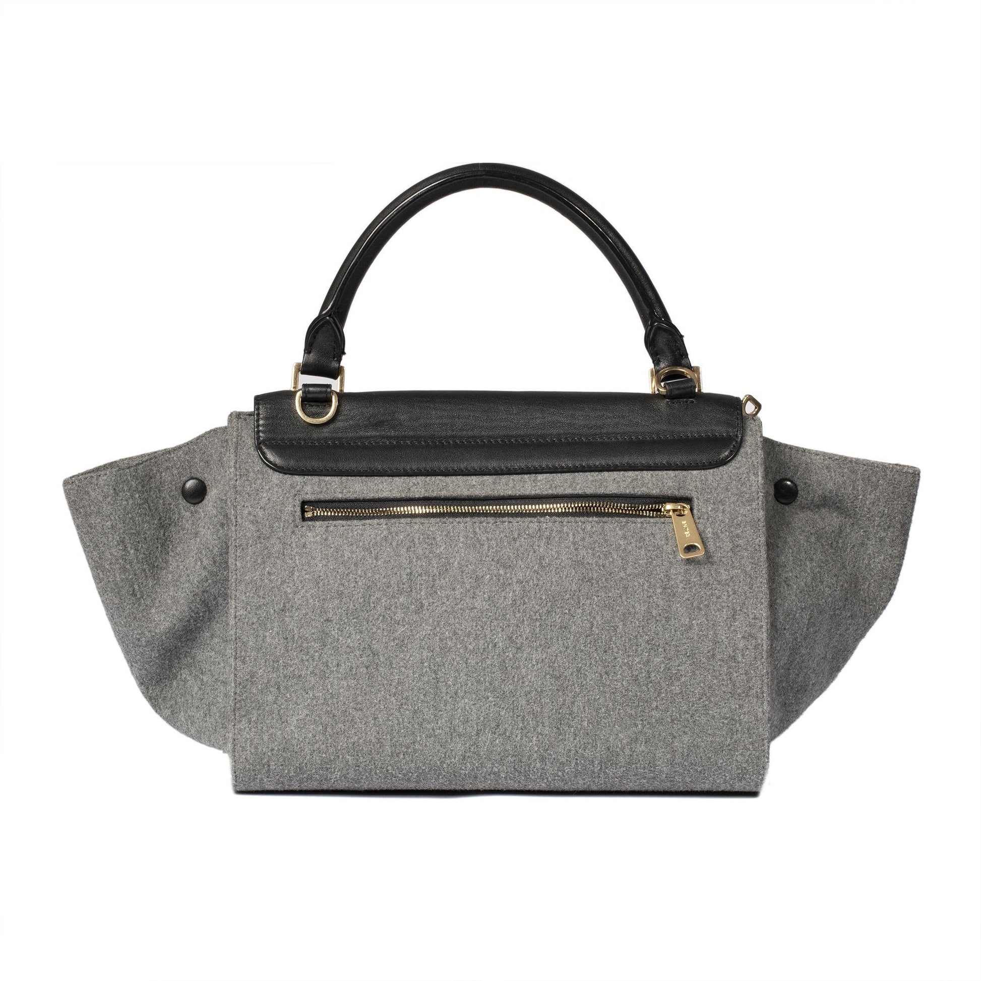 Celine Wool Trapeze Bag Small Travel Bag