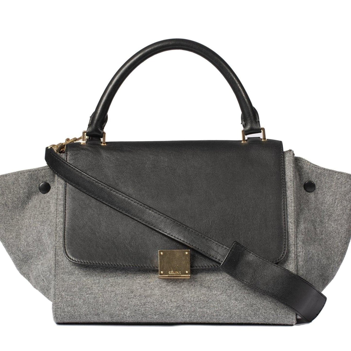 Celine Wool Trapeze Bag Small Travel Bag