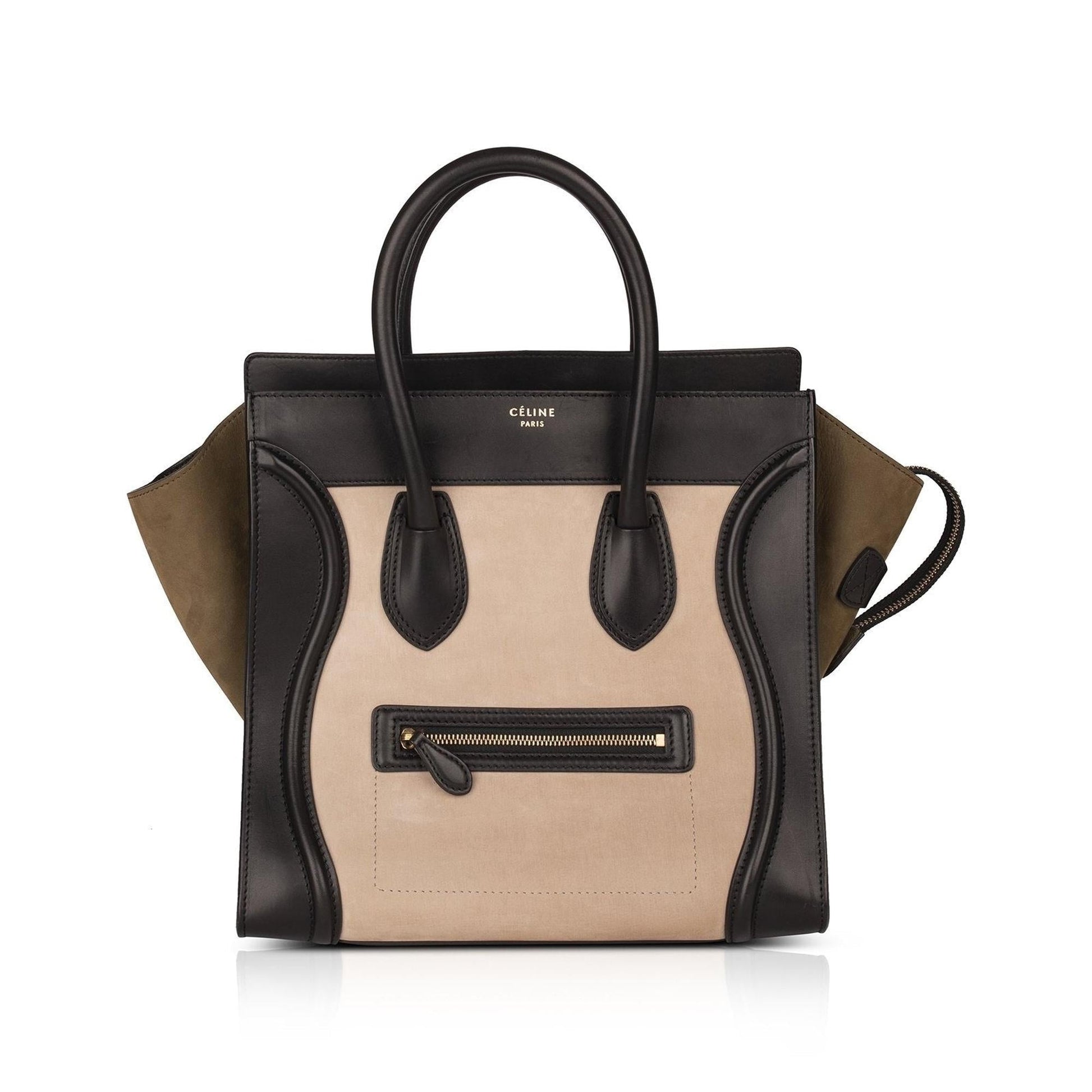 Celine Tricolor Luggage Tote Handbag Mini Tote Bag
