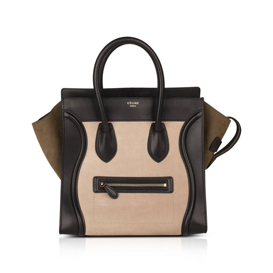 Celine Tricolor Luggage Tote Handbag Mini Tote Bag