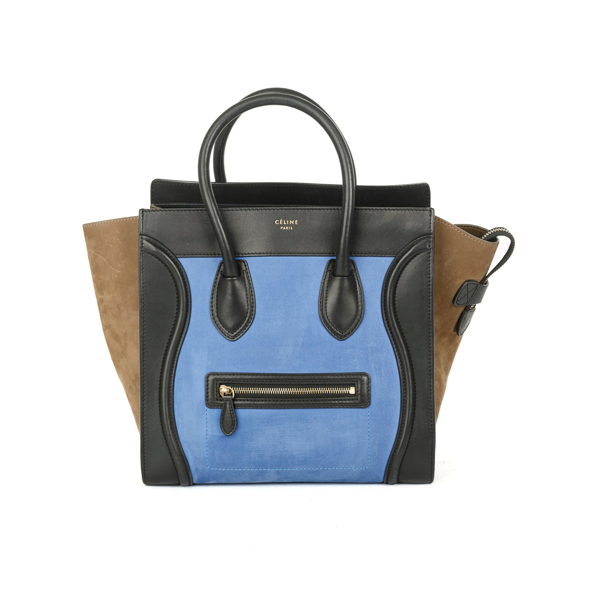 Celine Tricolour Luggage Tote Handbag Mini Tote Bag