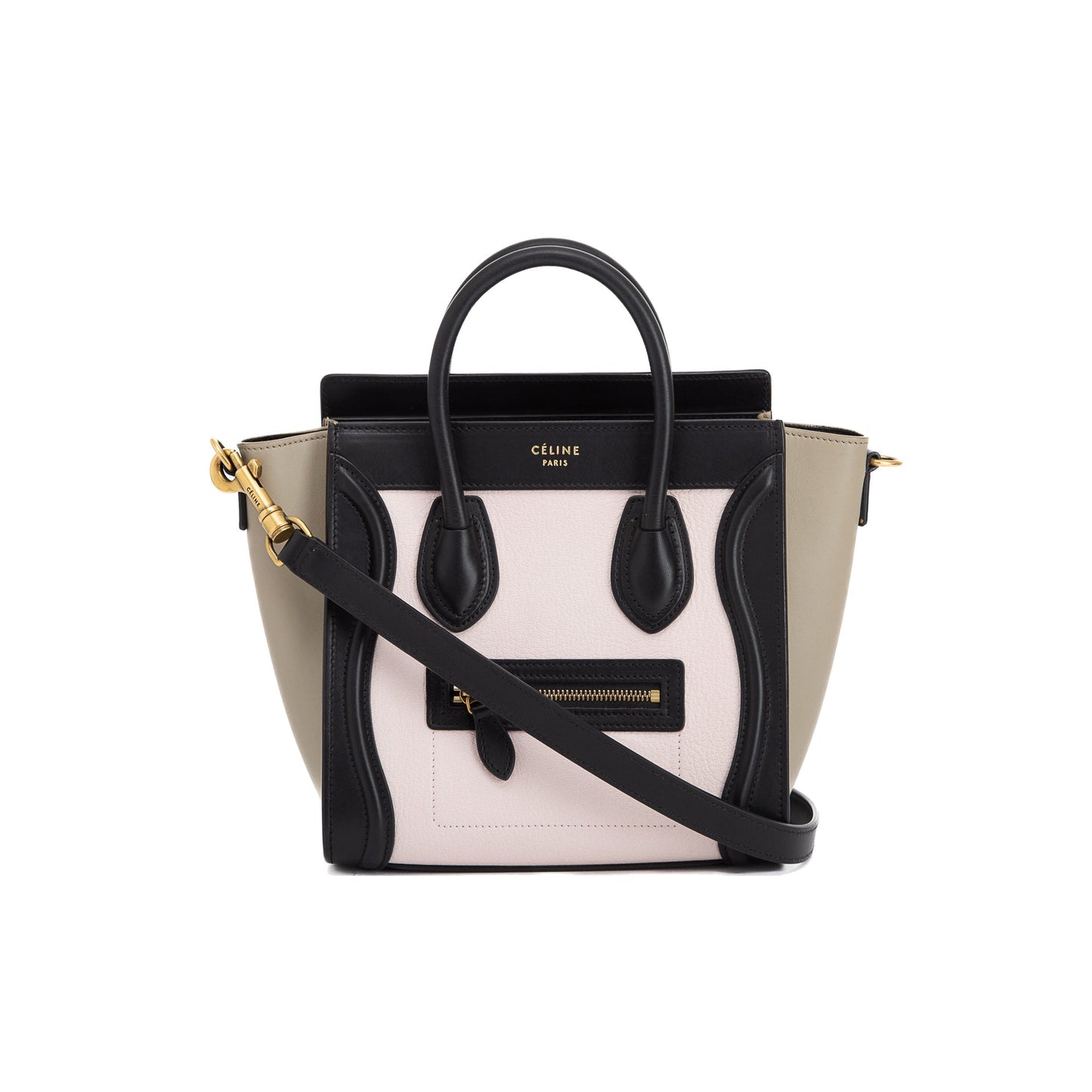 Celine Tricolour Nano Luggage Tote Handbag Tote Bag