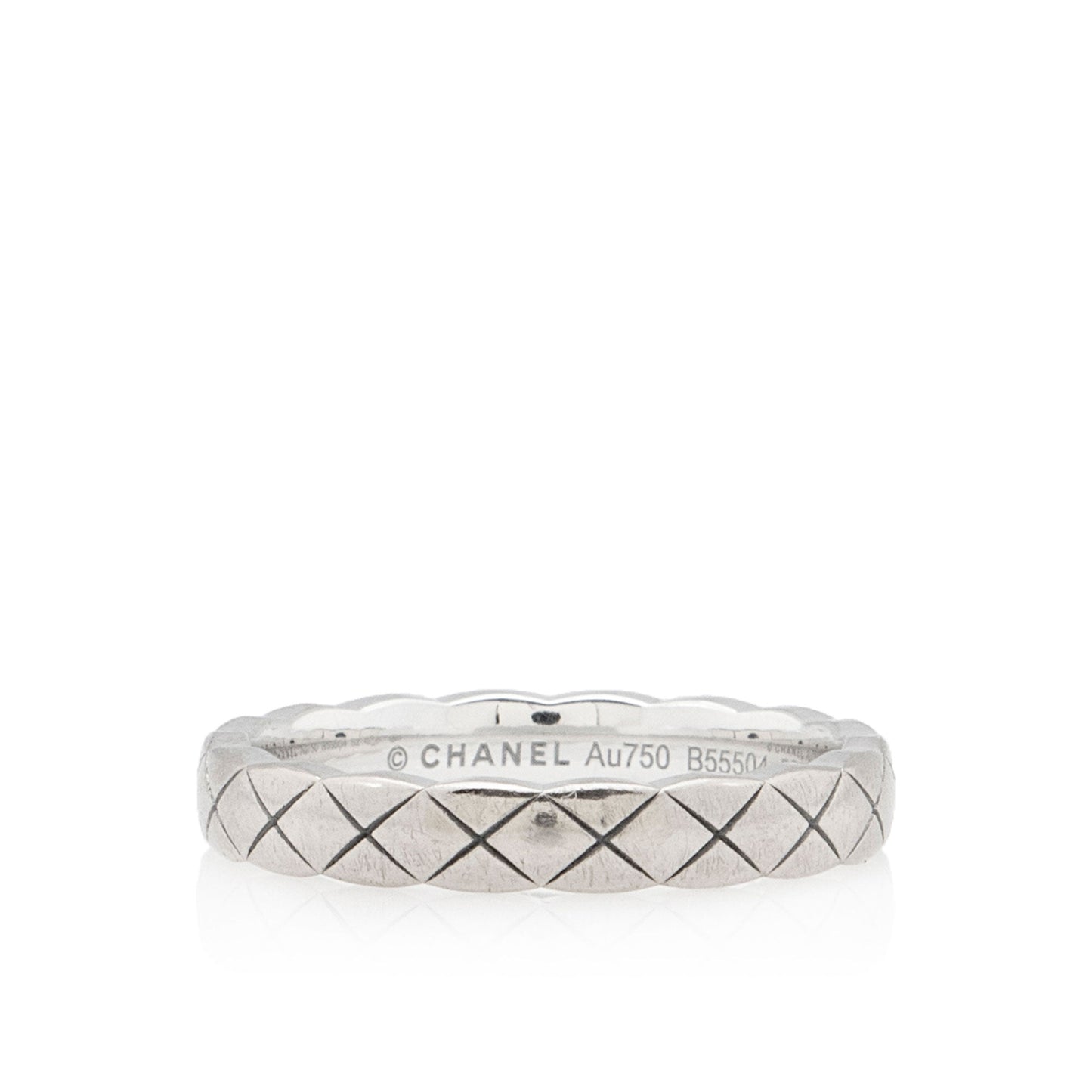Chanel 18K White Gold Coco Crush Mini Ring - Size 6 (Shf-Fvd7Xz)