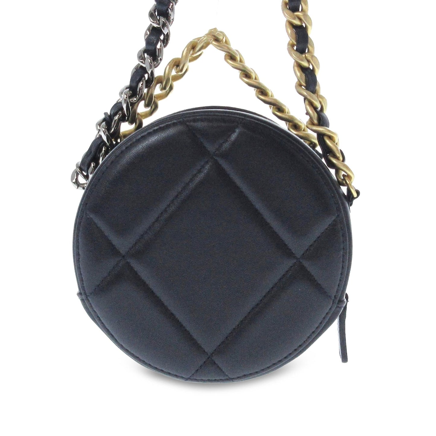 Chanel 19 Round Lambskin SHG-6cbrO9 Clutch Bag