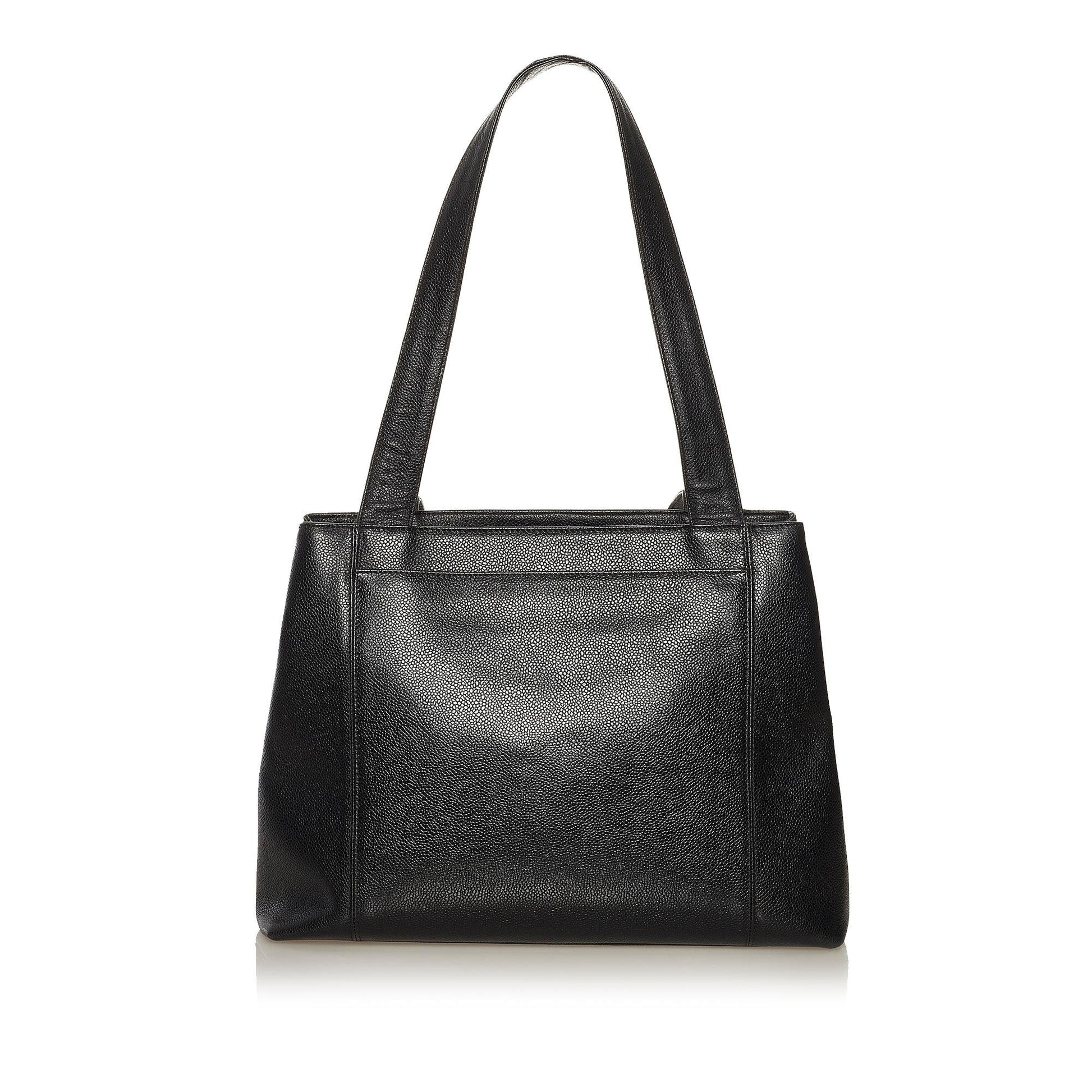 Chanel Debossed Caviar SHG Leather Tote Bag