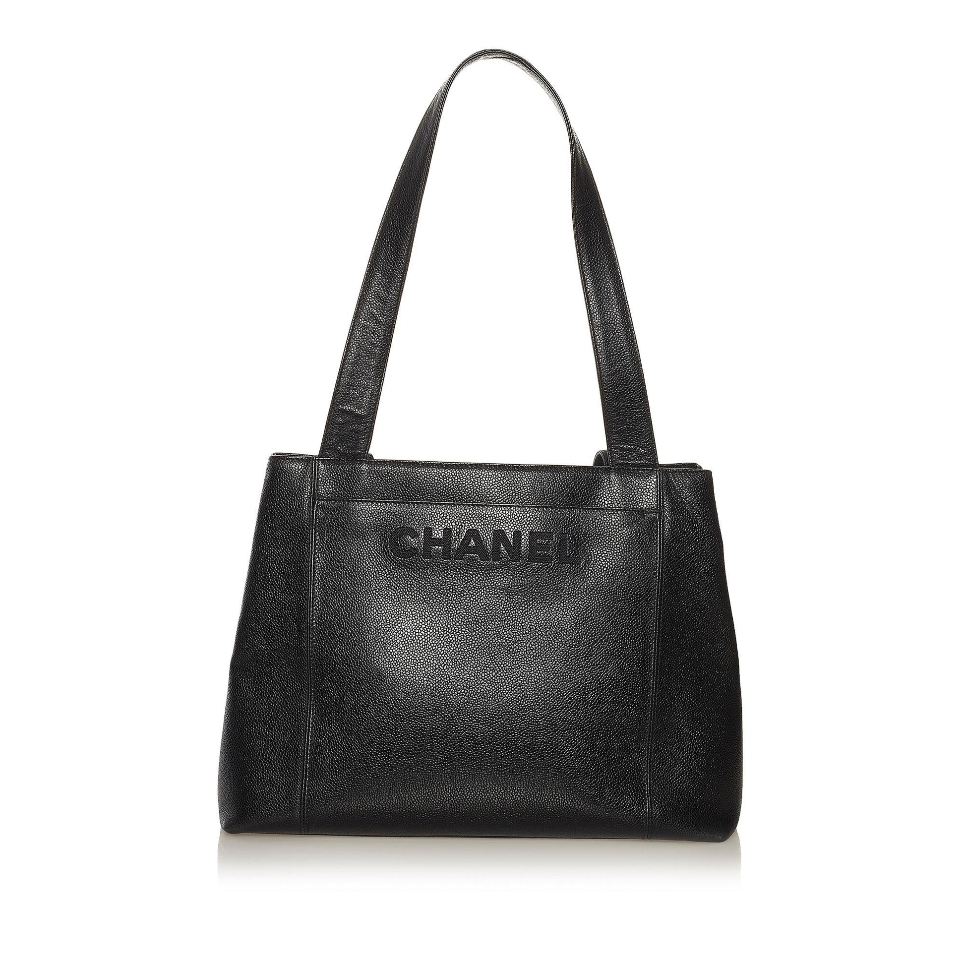 Chanel Debossed Caviar SHG Leather Tote Bag