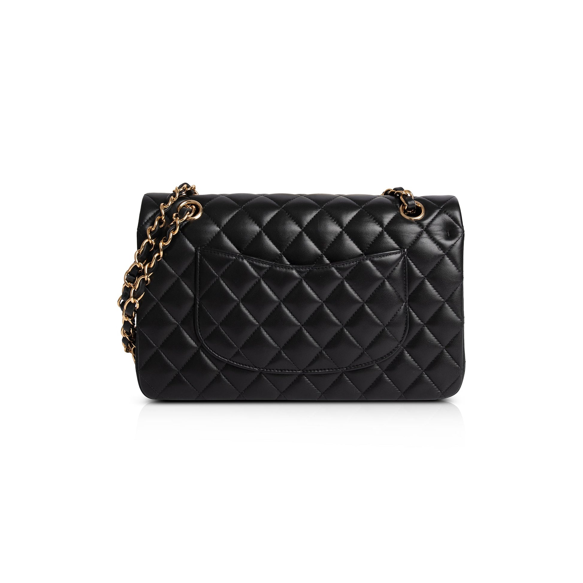 Chanel Classic Double Flap Lambskin Black Travel Bag 3