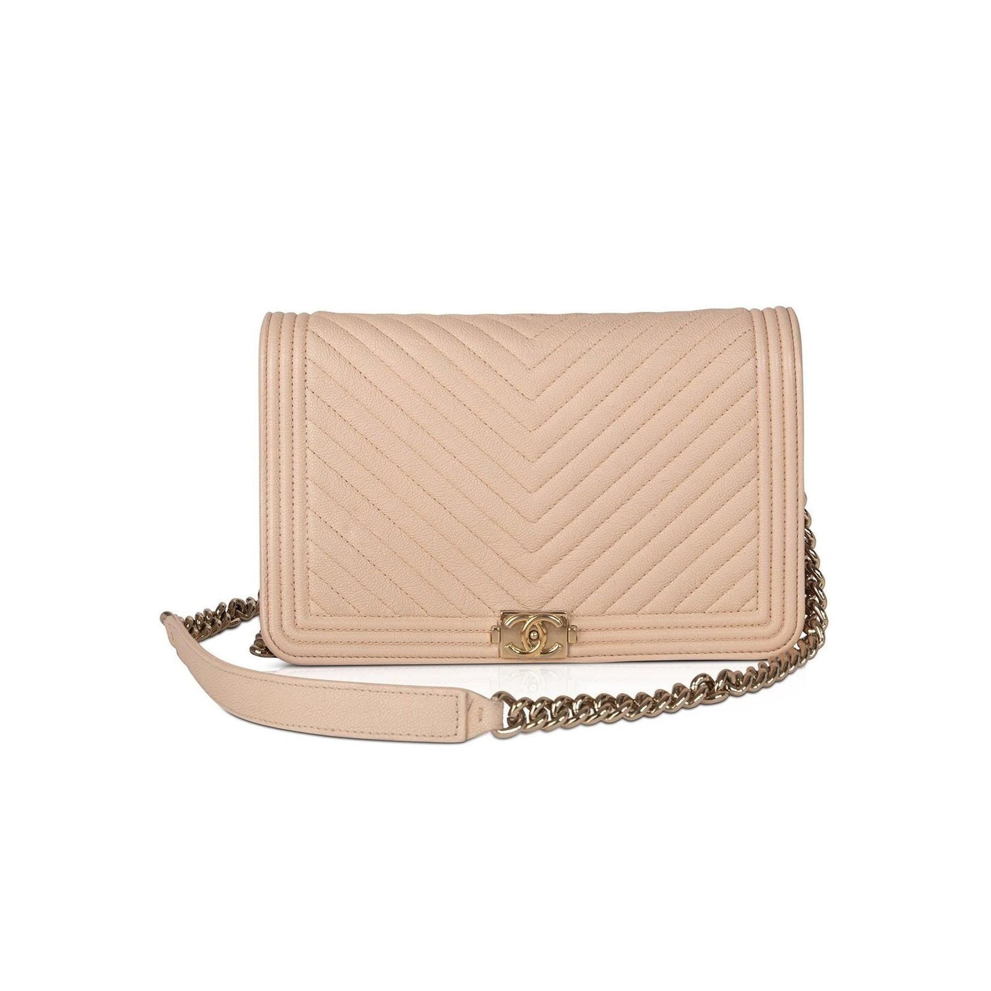 Chanel Chevron Boy on Wallet Case