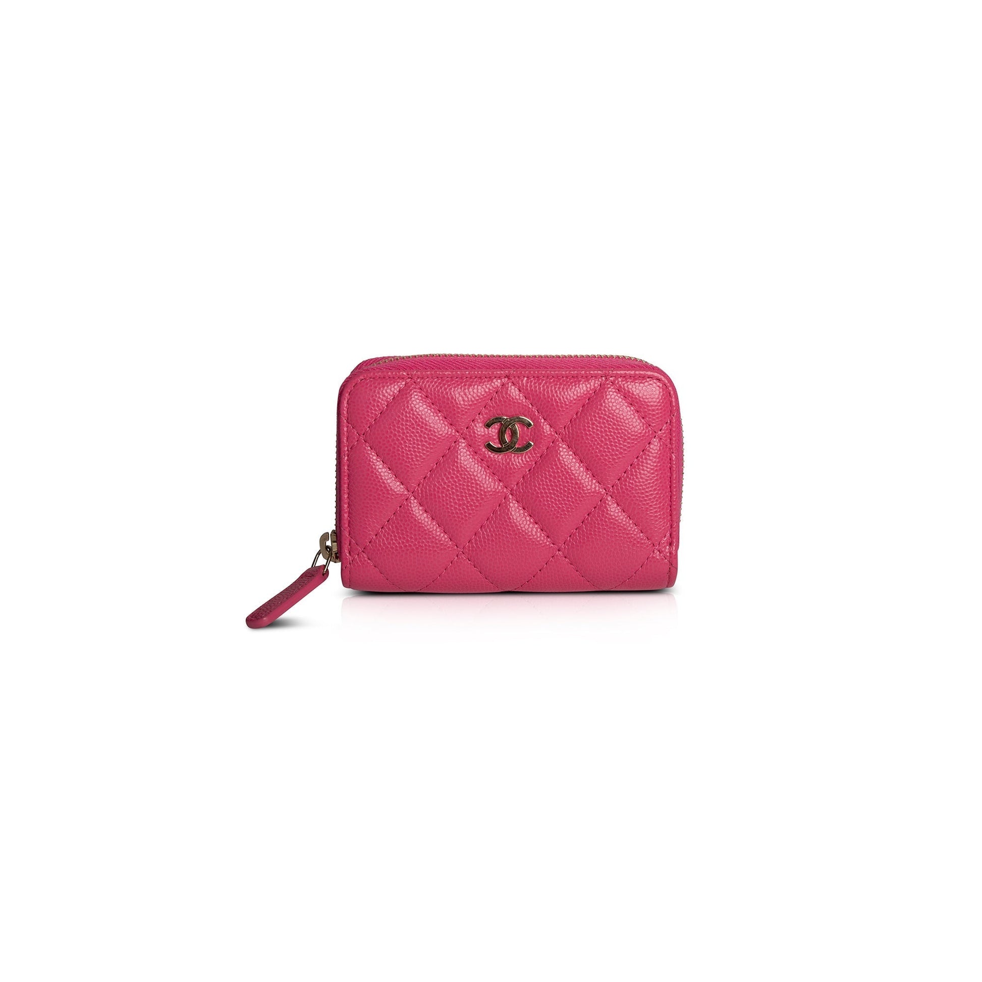 Chanel Classic Zipped Coin Purse Wallet Case Authenticity Card