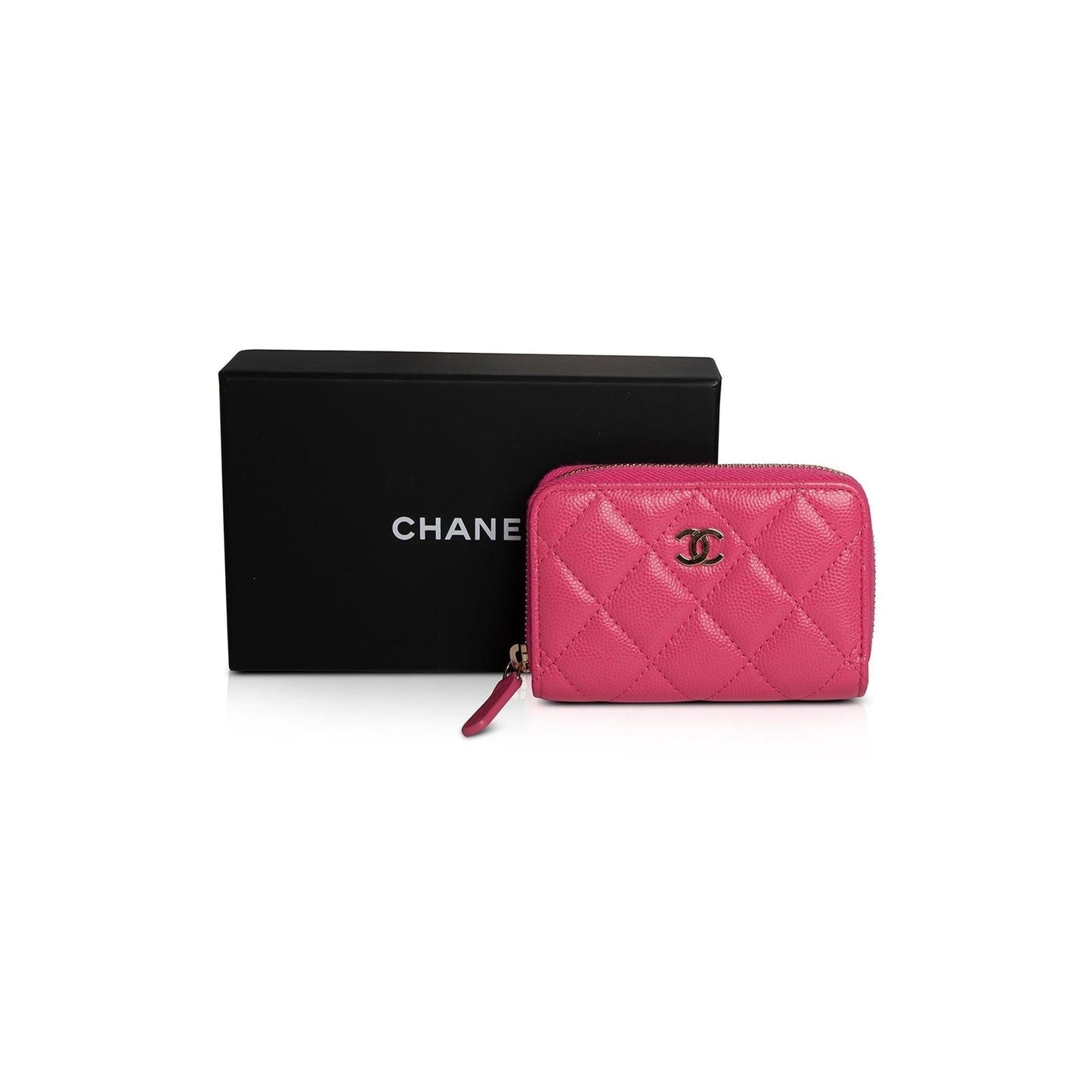 Chanel Classic Zipped Coin Purse Wallet Case Authenticity Card