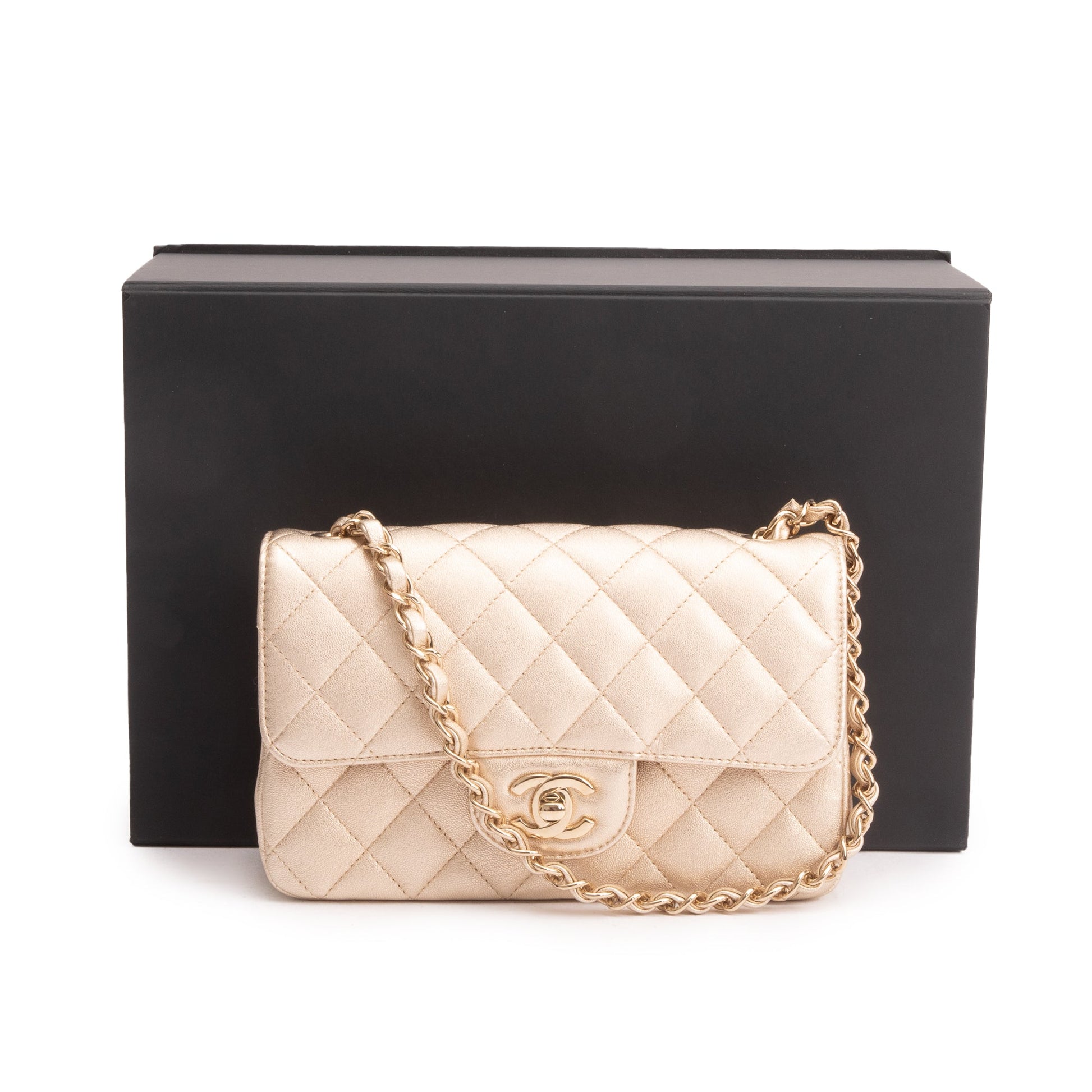 Chanel assic Rectangular Flap Gold Travel Bag