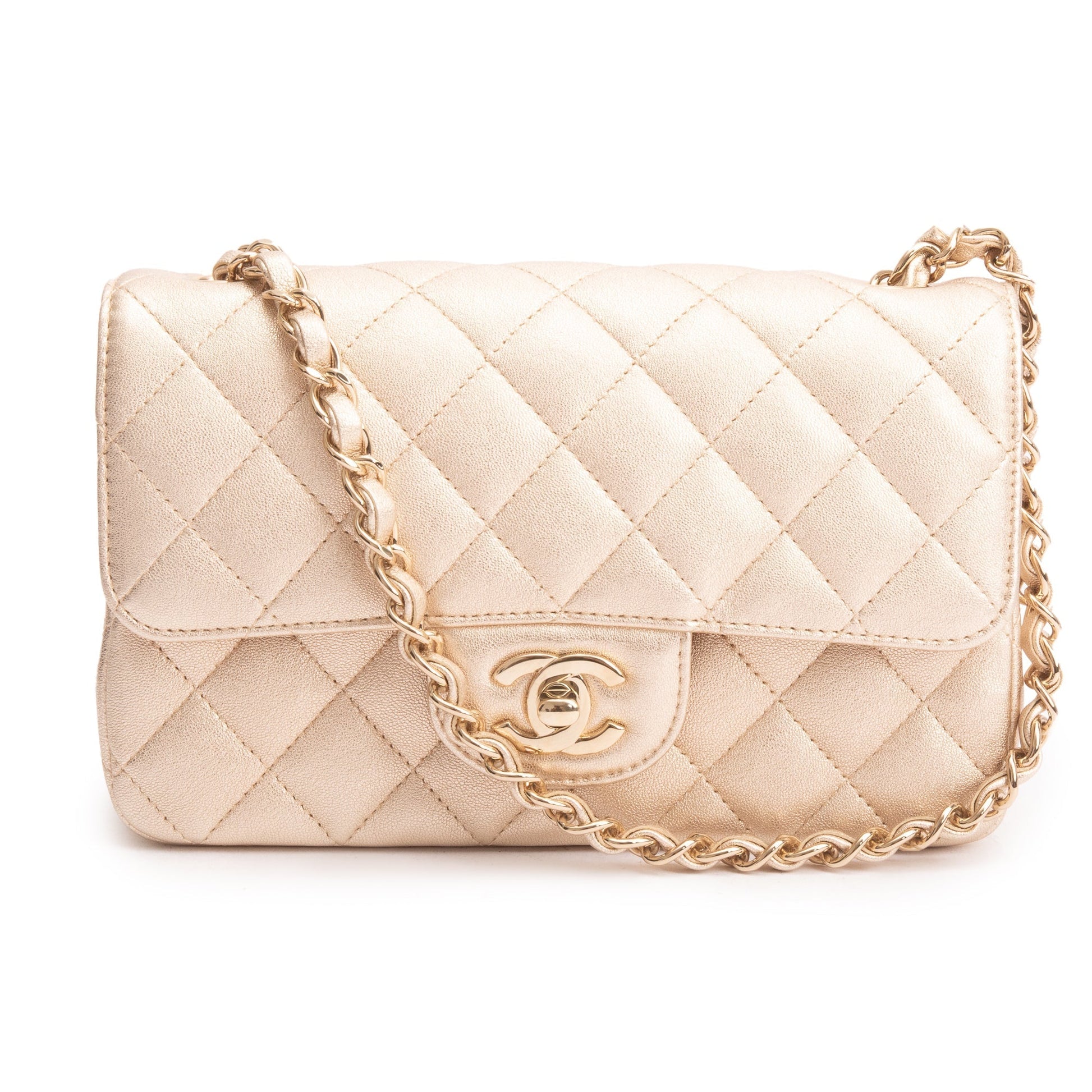 Chanel assic Rectangular Flap Gold Travel Bag