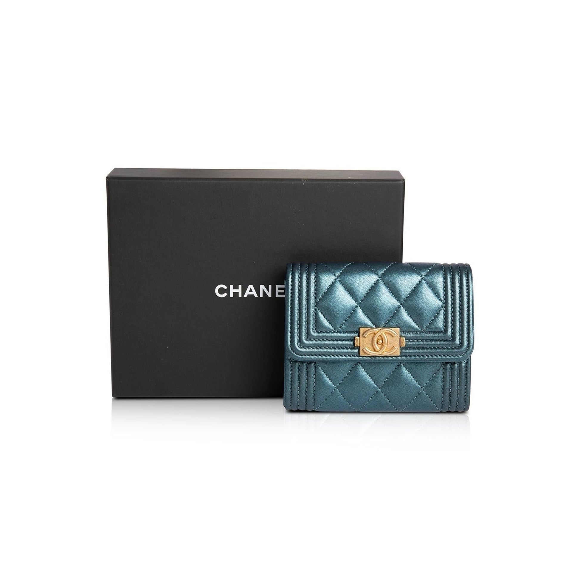 Chanel Box Authenticity Card Lambskin Wallet Case