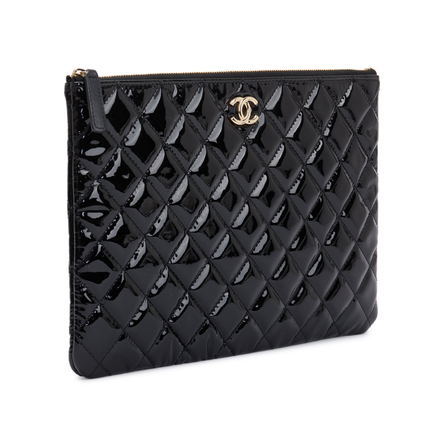 Chanel Quilted Patent O Leather Travel Bag Authenticity Card