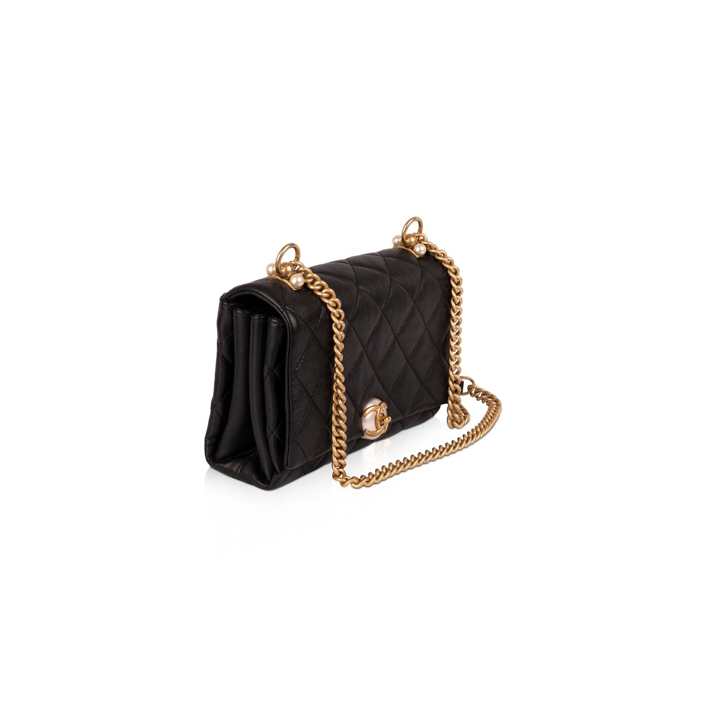 Chanel CC Pearl Accordion Flap Travel Bag