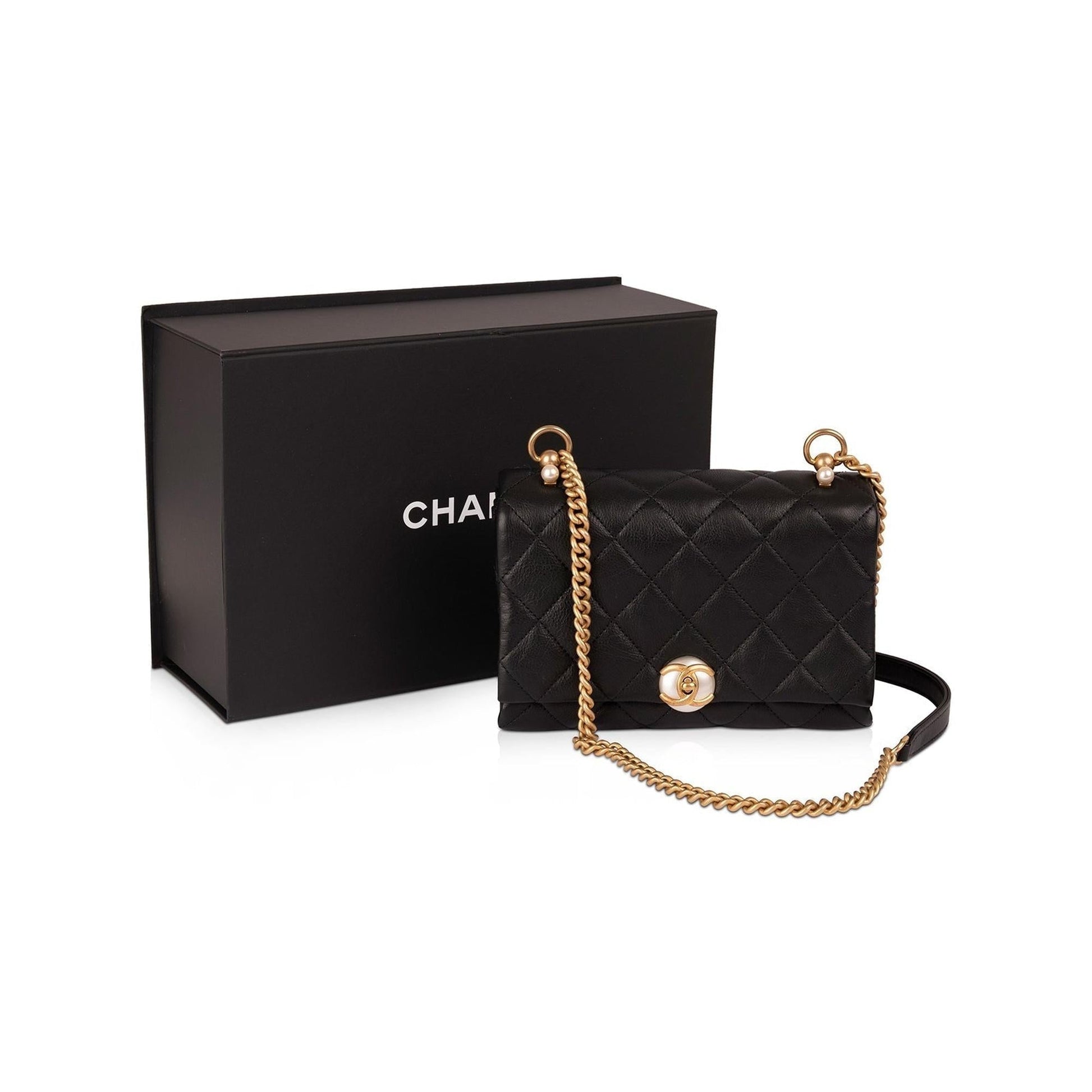 Chanel CC Pearl Accordion Flap Travel Bag