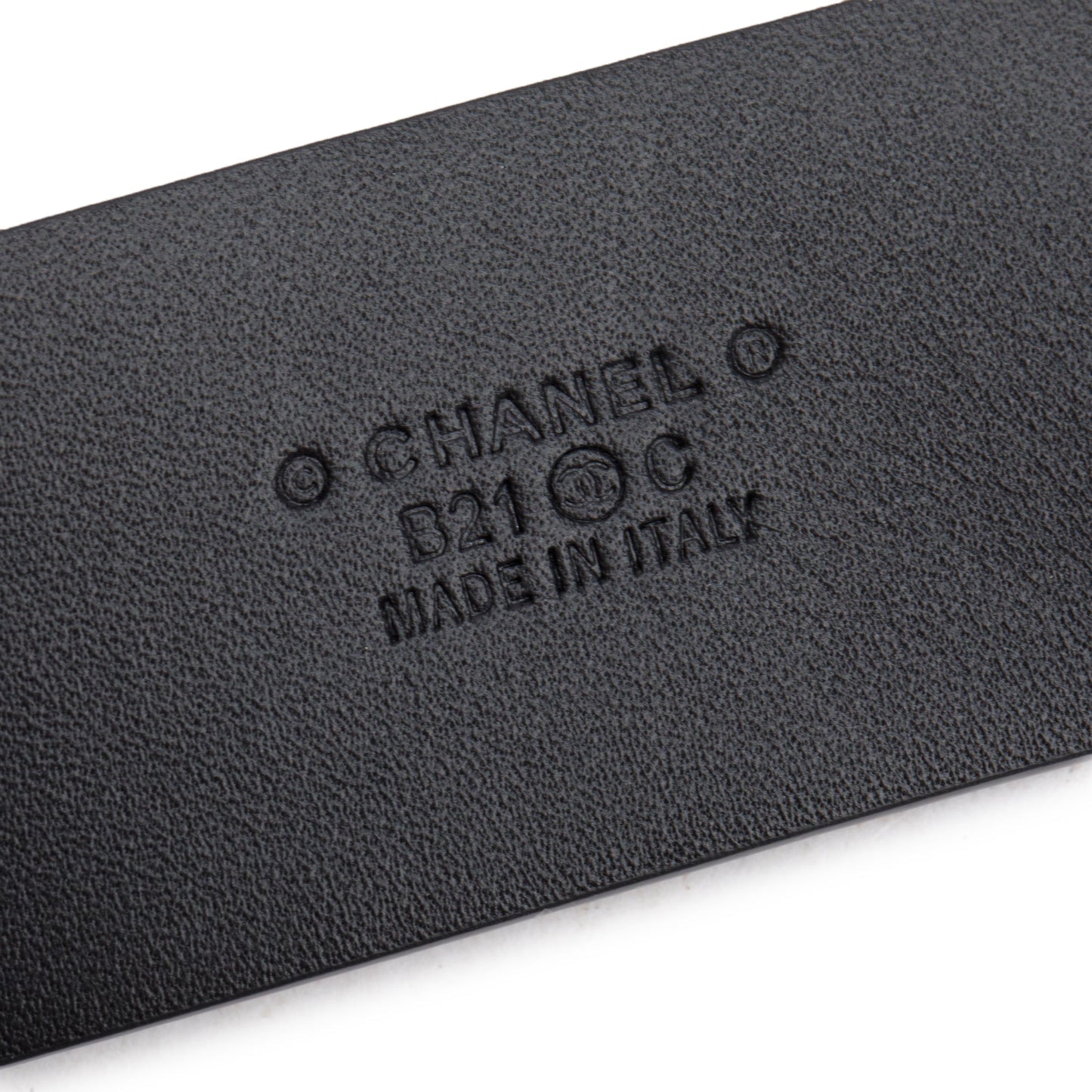Chanel Strass CC Buckle Belt 70 Leather Calfskin Black
